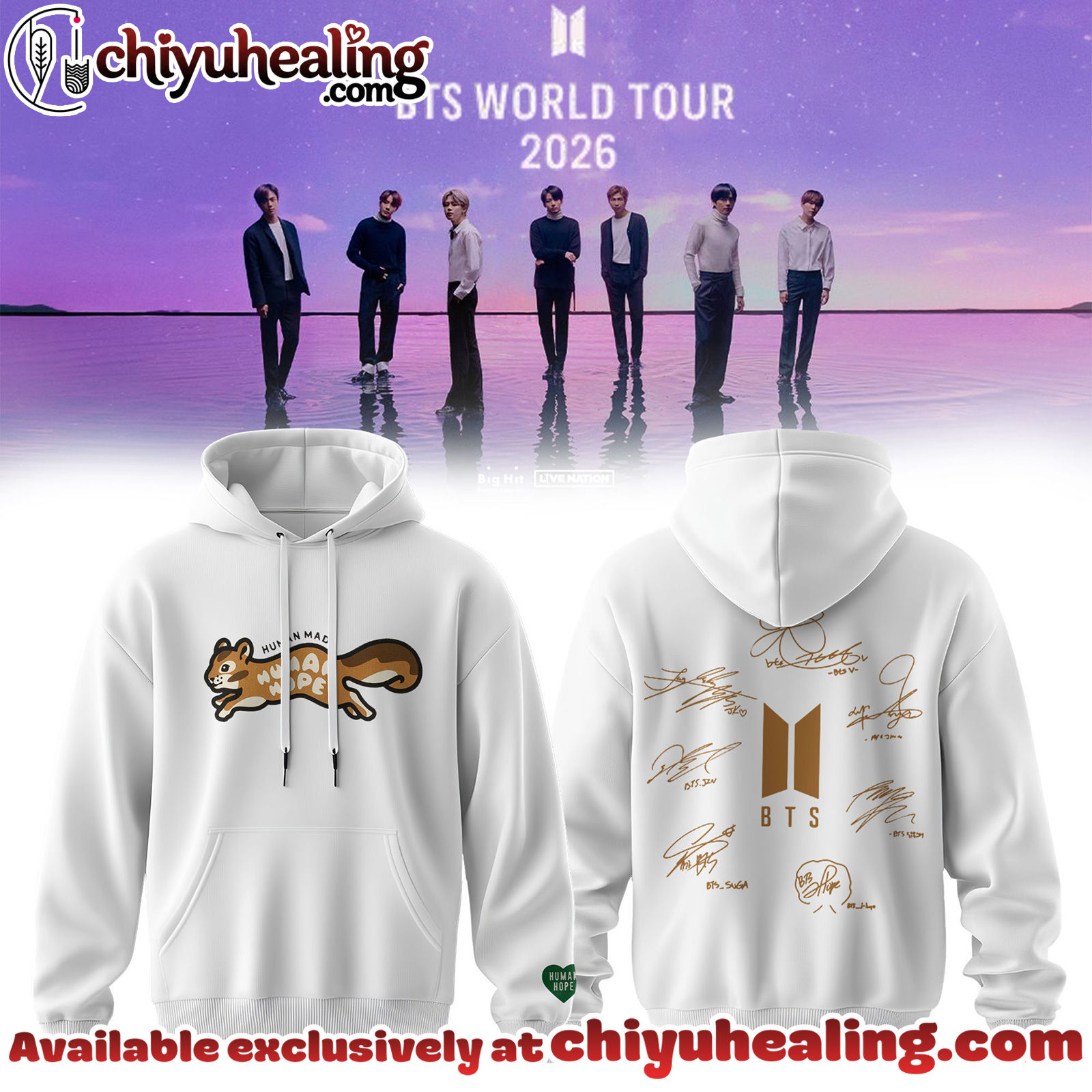 BTS Comeback World Tour 2026 Limited Edition Signature Hoodie, T-shirt, Sweatshirt