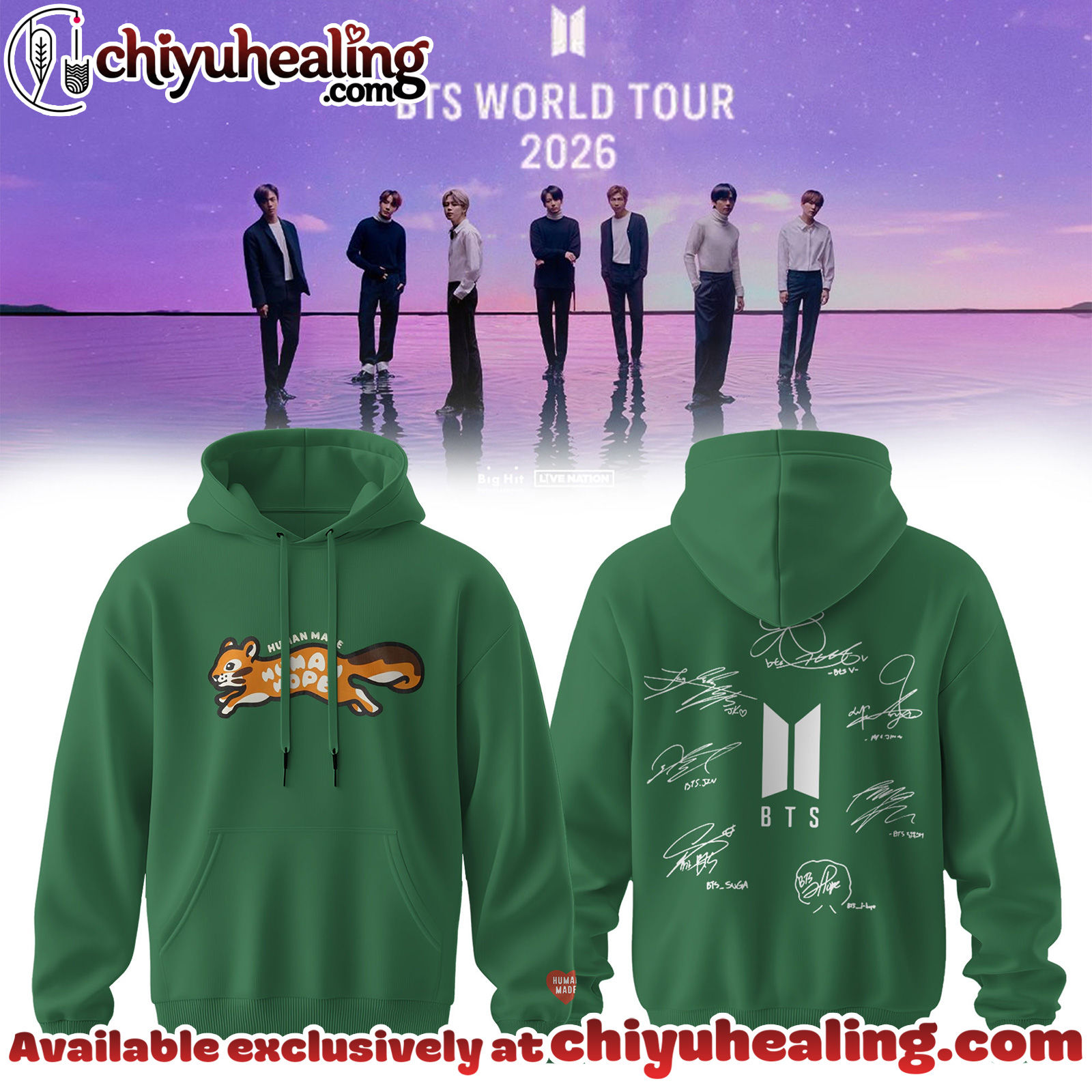 BTS Comeback World Tour 2026 Limited Edition Signature Hoodie, T-shirt, Sweatshirt - Ver 2