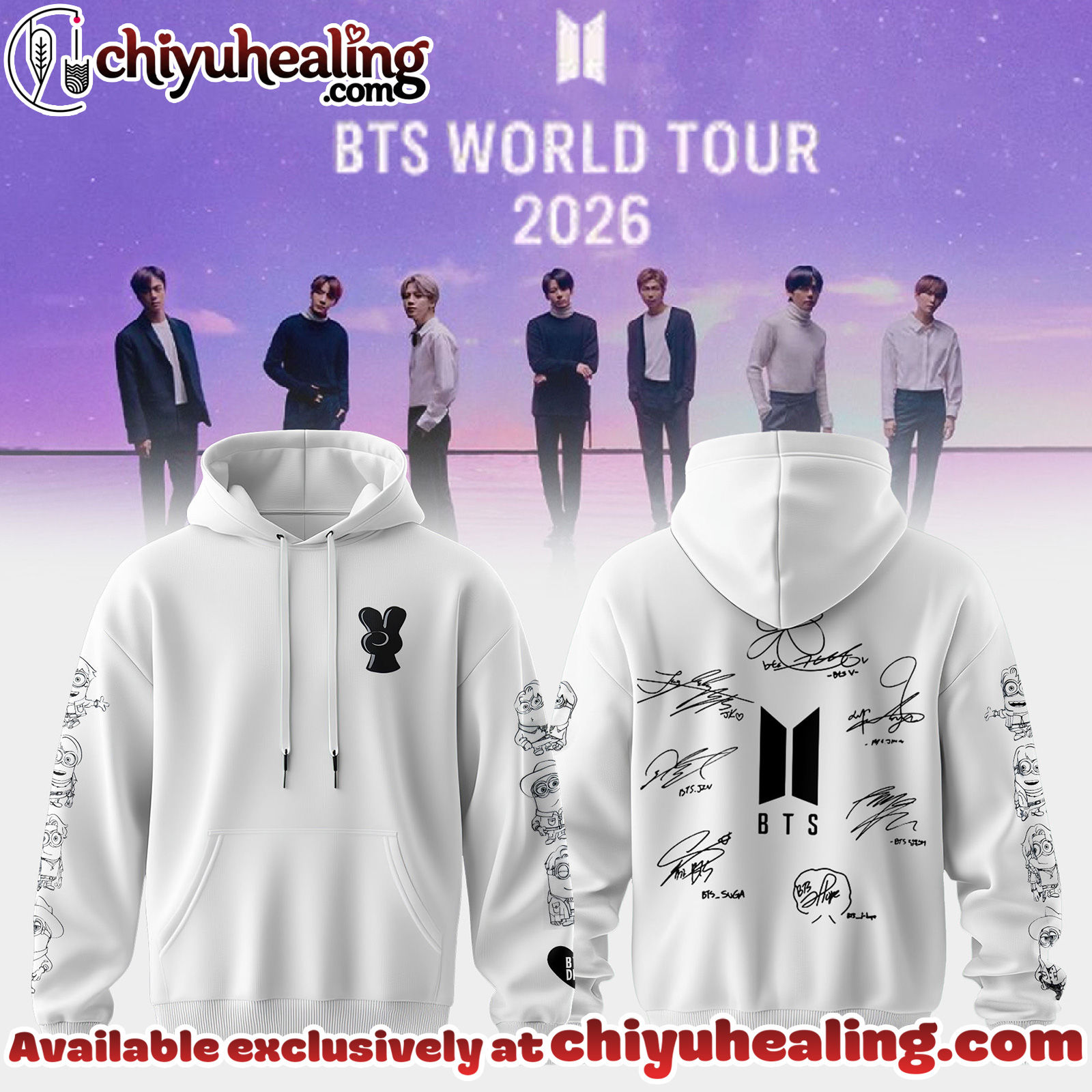 BTS Comeback World Tour 2026 Limited Edition Signature Sweatshirt - Ver 7