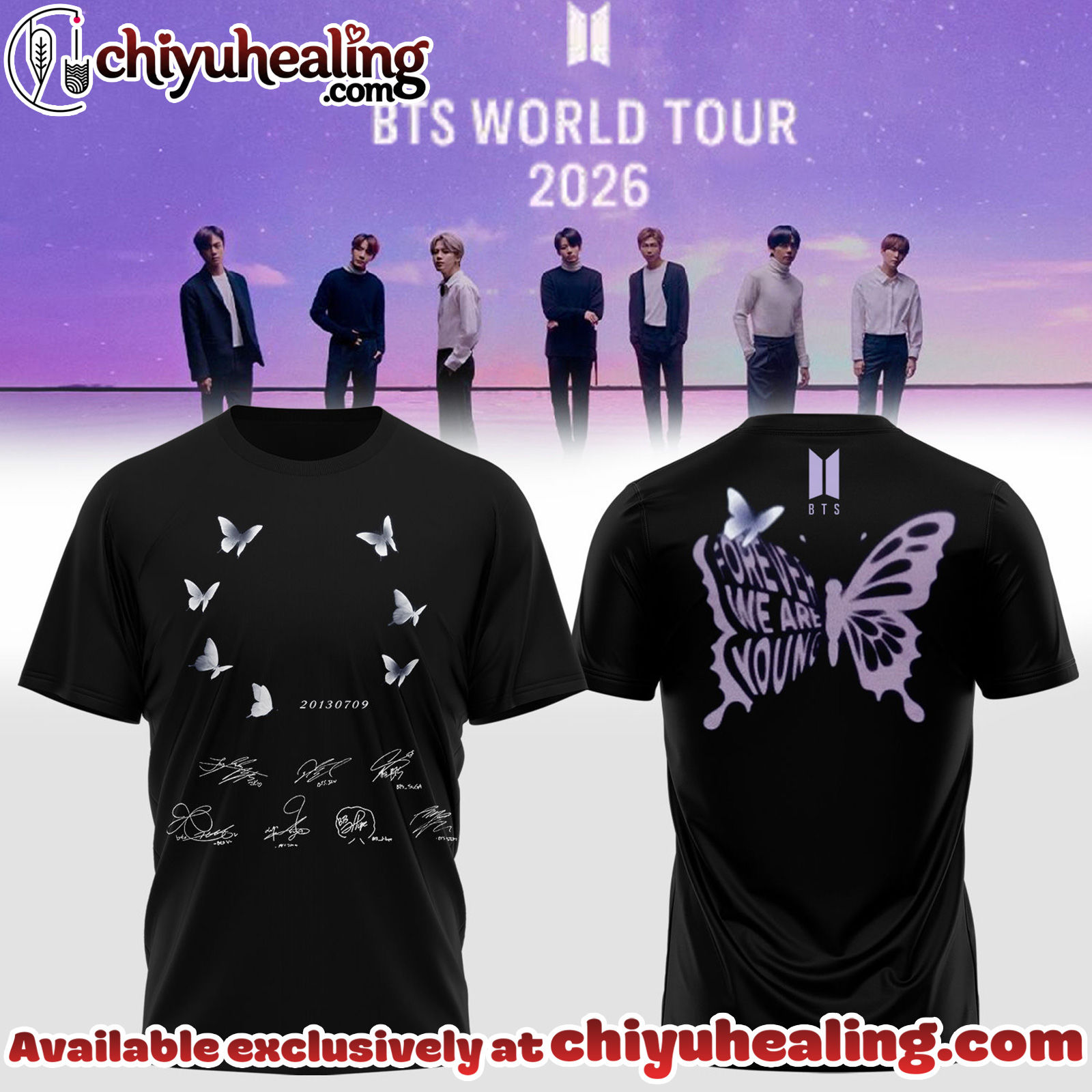 BTS Comeback World Tour 2026 Limited Edition Signature Tshirt, Hoodie, Sweatshirt - Ver 2
