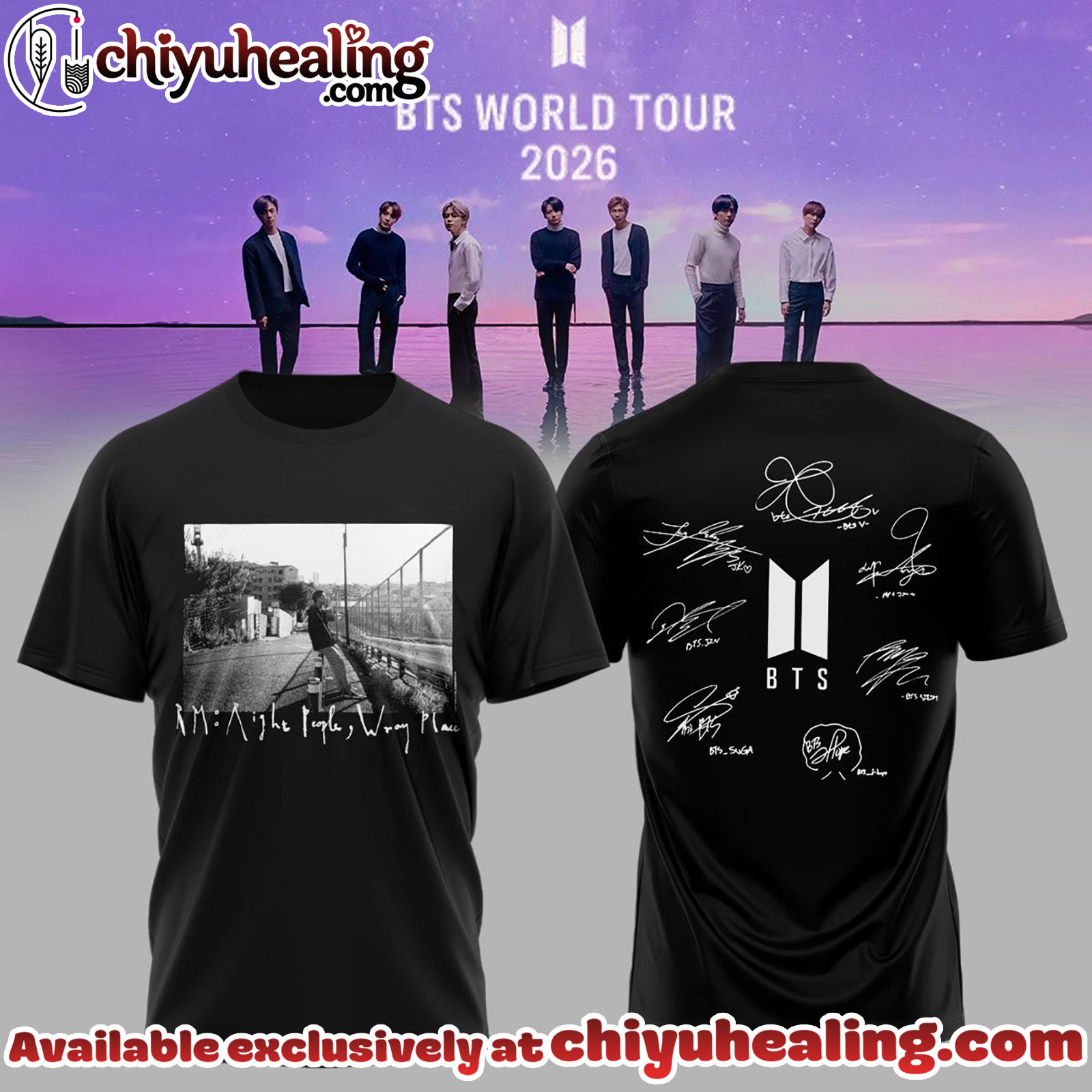 BTS Comeback World Tour 2026 Limited Edition Signature Tshirt, Hoodie, Sweatshirt - Ver 3