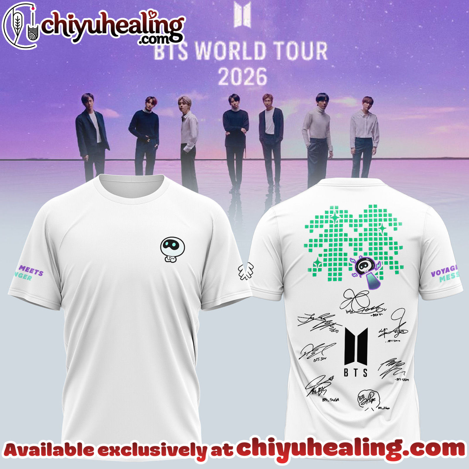 BTS Comeback World Tour 2026 Limited Edition Signature Tshirt, Hoodie, Sweatshirt - Ver 9