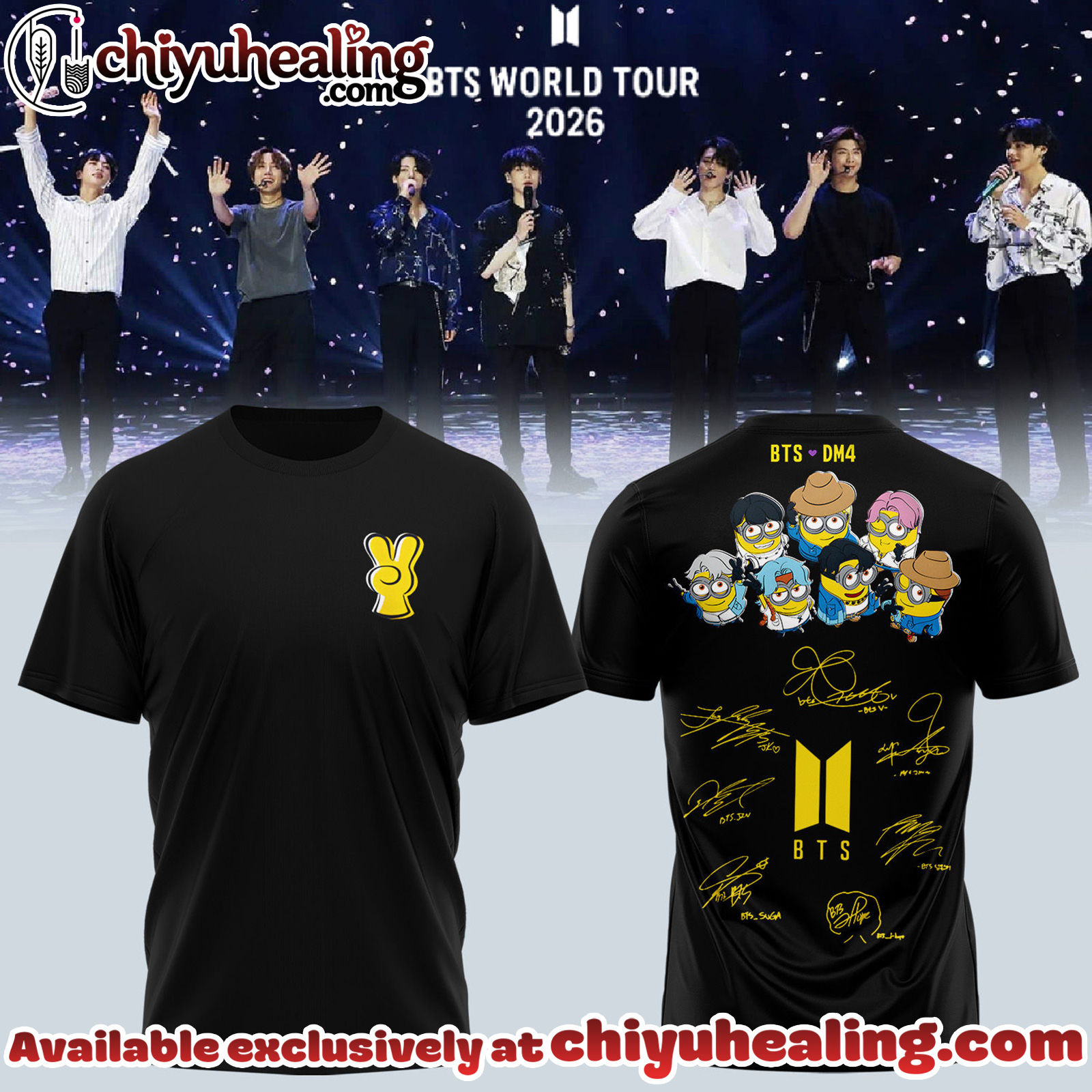 BTS Comeback World Tour 2026 Limited Edition Signature Tshirt, Hoodie, Sweatshirt - Ver 4