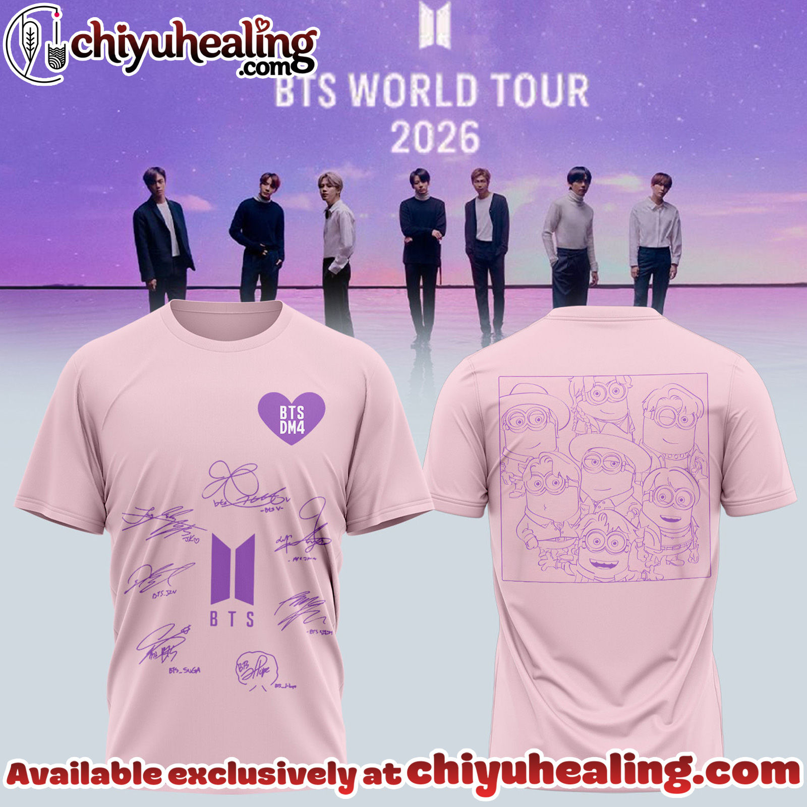 BTS Comeback World Tour 2026 Limited Edition Signature Tshirt, Hoodie, Sweatshirt - Ver 8
