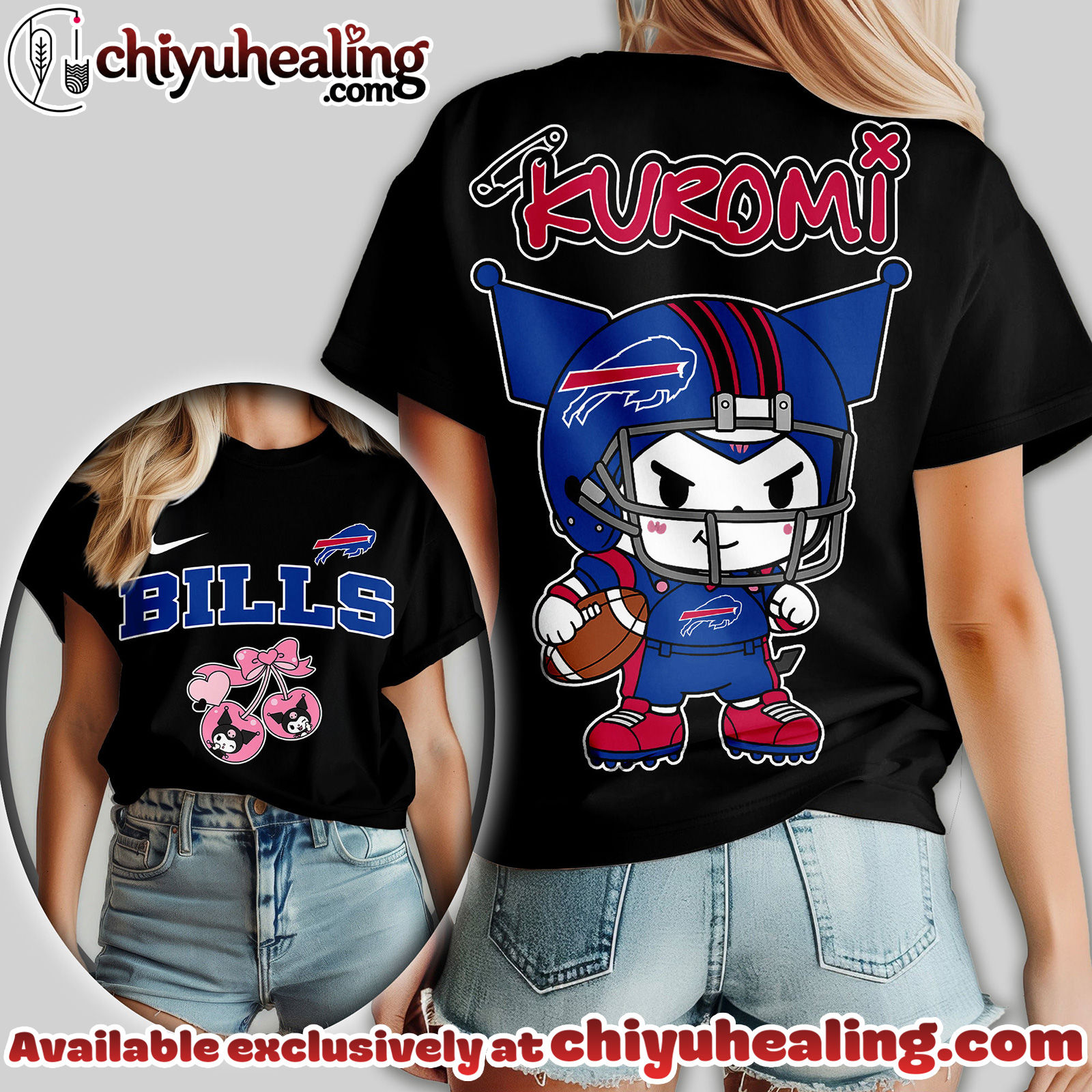 Buffalo Bill Premium NFL Kuromi Women Shirt Buffalo Bill Premium NFL Kuromi Women Shirt