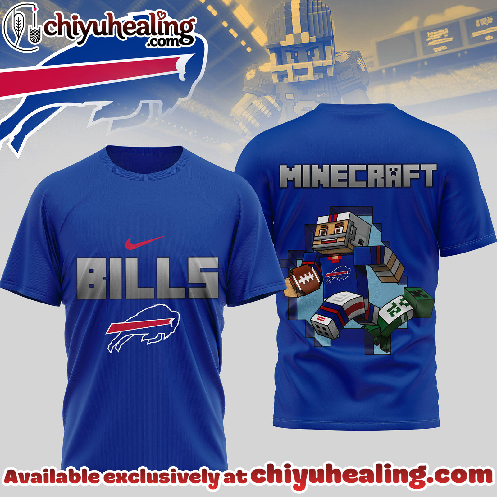 Buffalo Bill Premium NFL Minecraft 3D Shirt