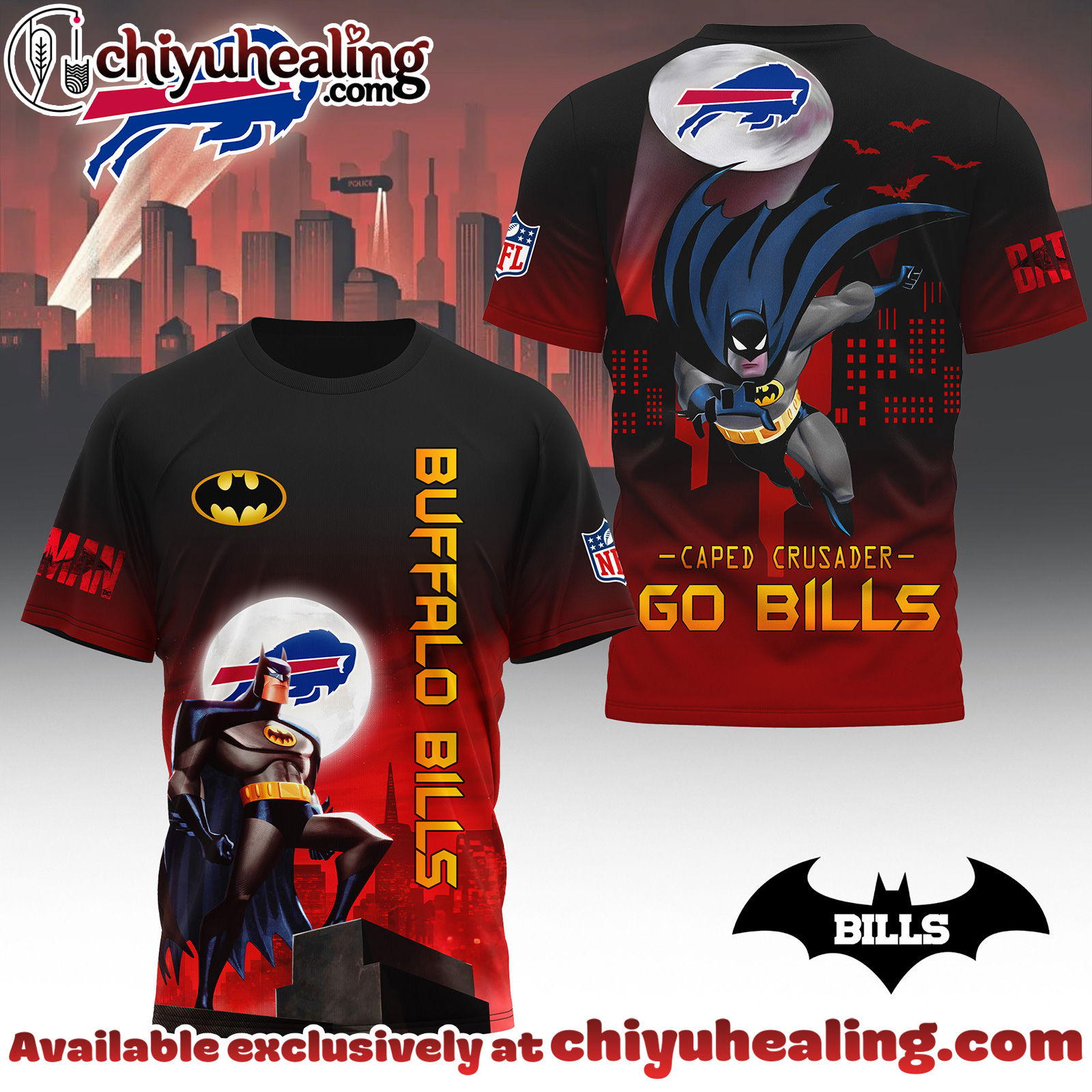 Buffalo Bills Premium NFL Caped Crusader 3D Shirt, Hoodie, Sweatshirt, All Team NFL
