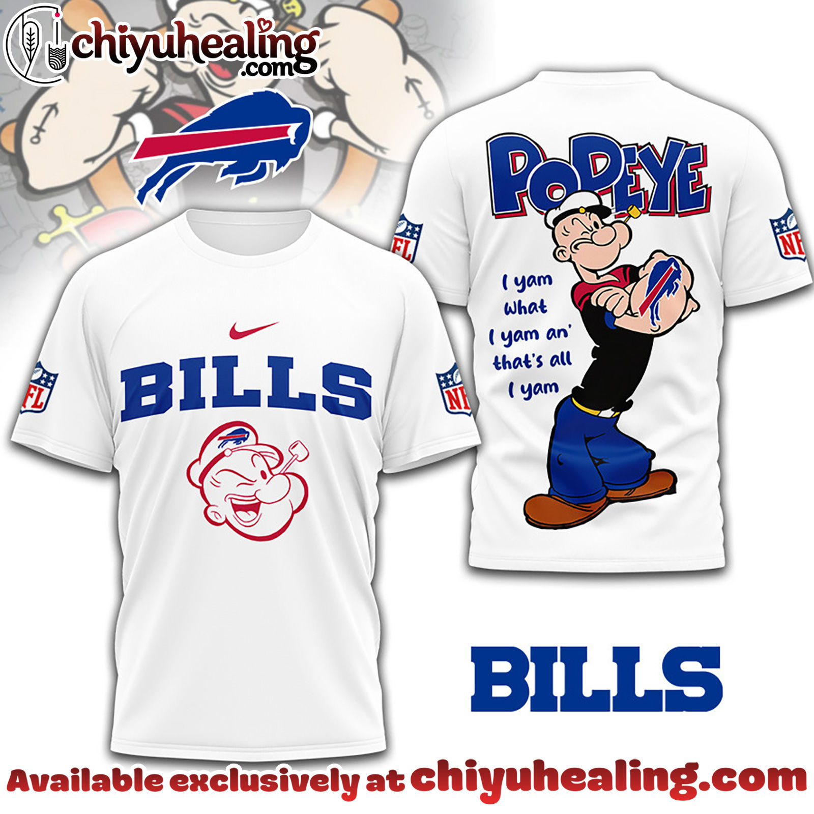 Buffalo Bills Premium NFL I Yam What I Yam Shirt, Hoodie, Sweatshirt, All Team NFL
