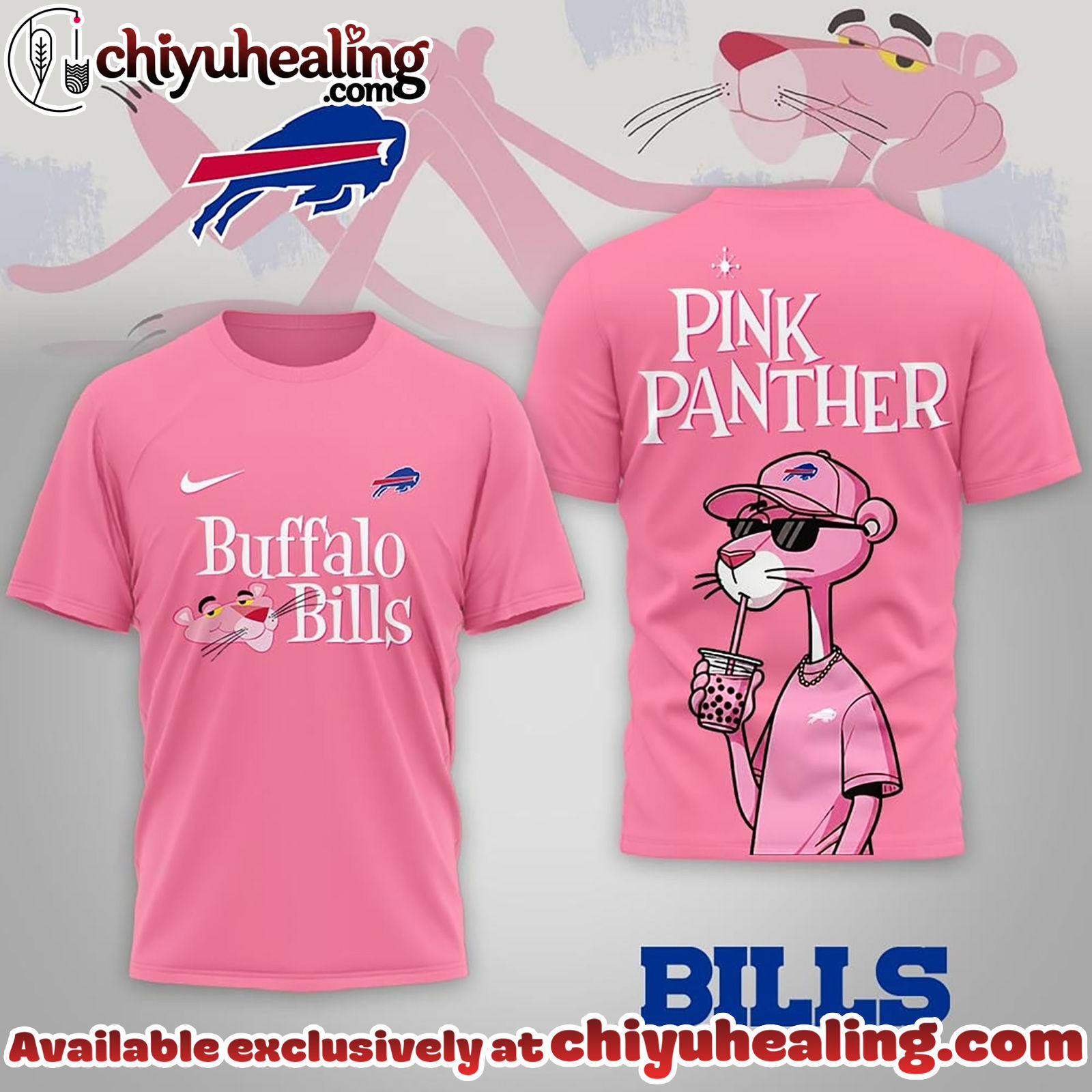 Buffalo Bills Premium NFL Pink Panther 3D Shirt, Hoodie, Sweatshirt, All Team NFL