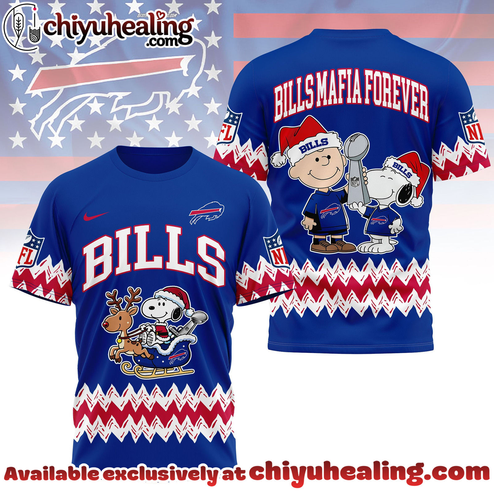 Buffalo Bills Premium NFL Snoopy Super Bowl Holiday 3D Shirt, Hoodie, Sweatshirt