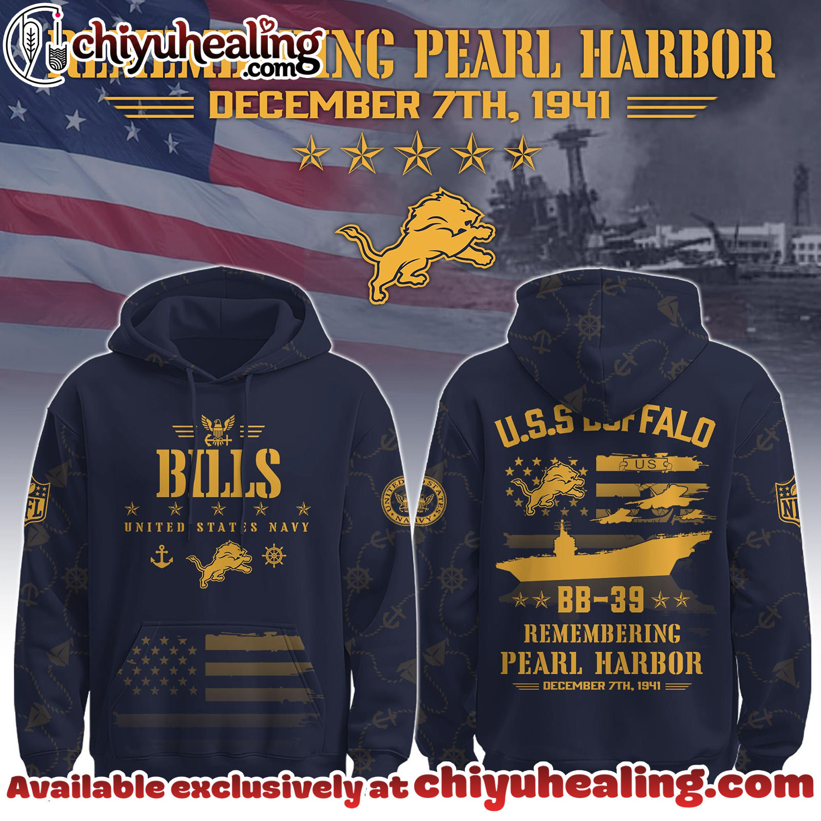 Buffalo Bills x Pearl Harbor Remembrance Day Hoodie, T-Shirt, Sweatshirt Limited Edition