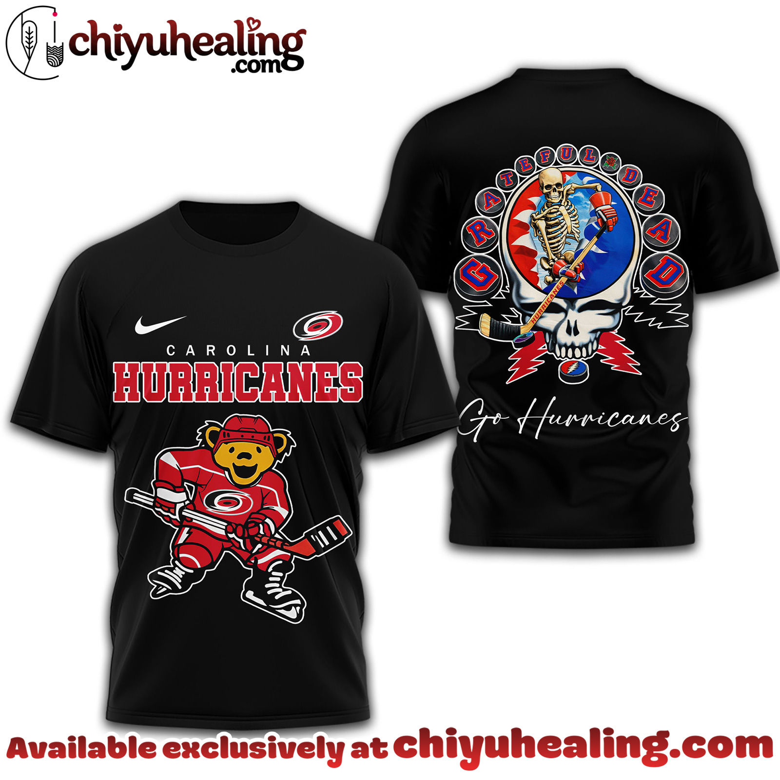 Carolina Hurricanes Premium NHL Deadhead 3D Shirt Carolina Hurricanes Premium NHL Deadhead 3D Shirt