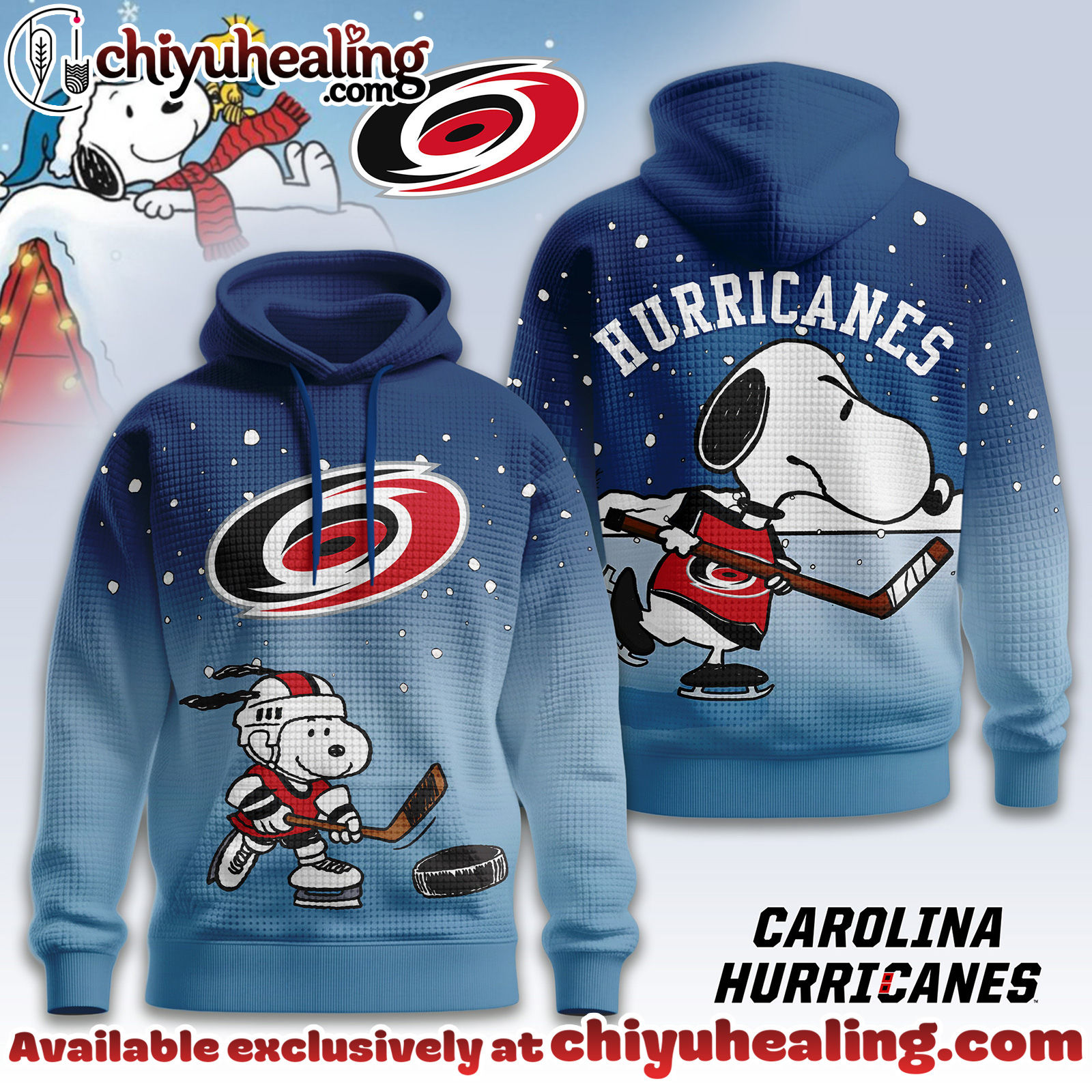 Carolina Hurricanes Premium NHL Snoopy Hockey 3D Waffle Hoodie, Sweatshirt, Shirt, All Team NHL