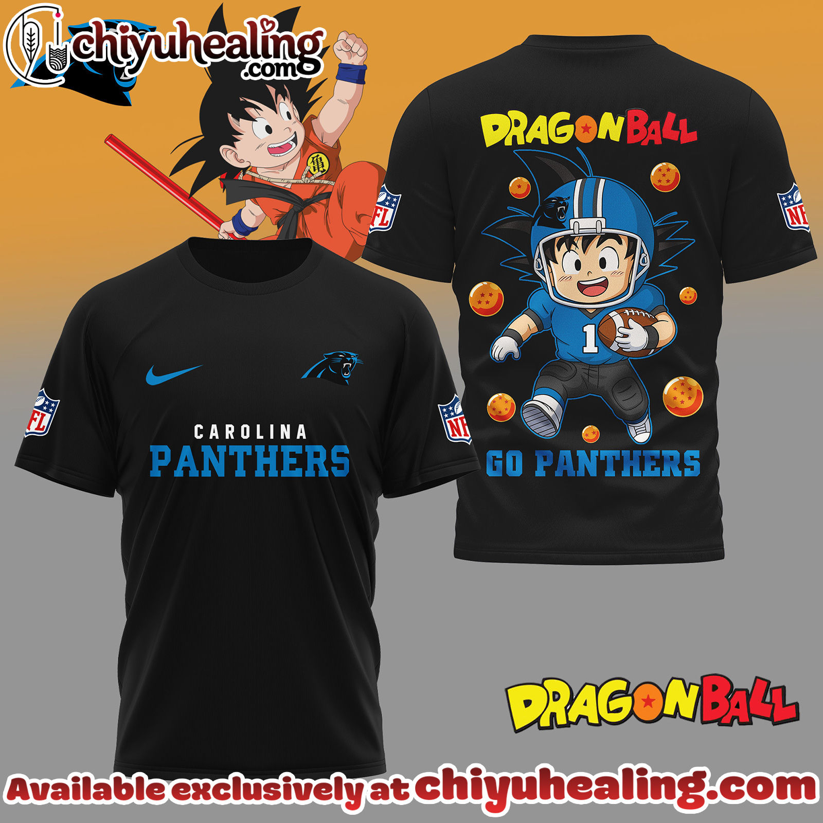 Carolina Panthers Premium NFL Son Goku 3D Shirt, Hoodie, Sweatshirt, All Team NFL