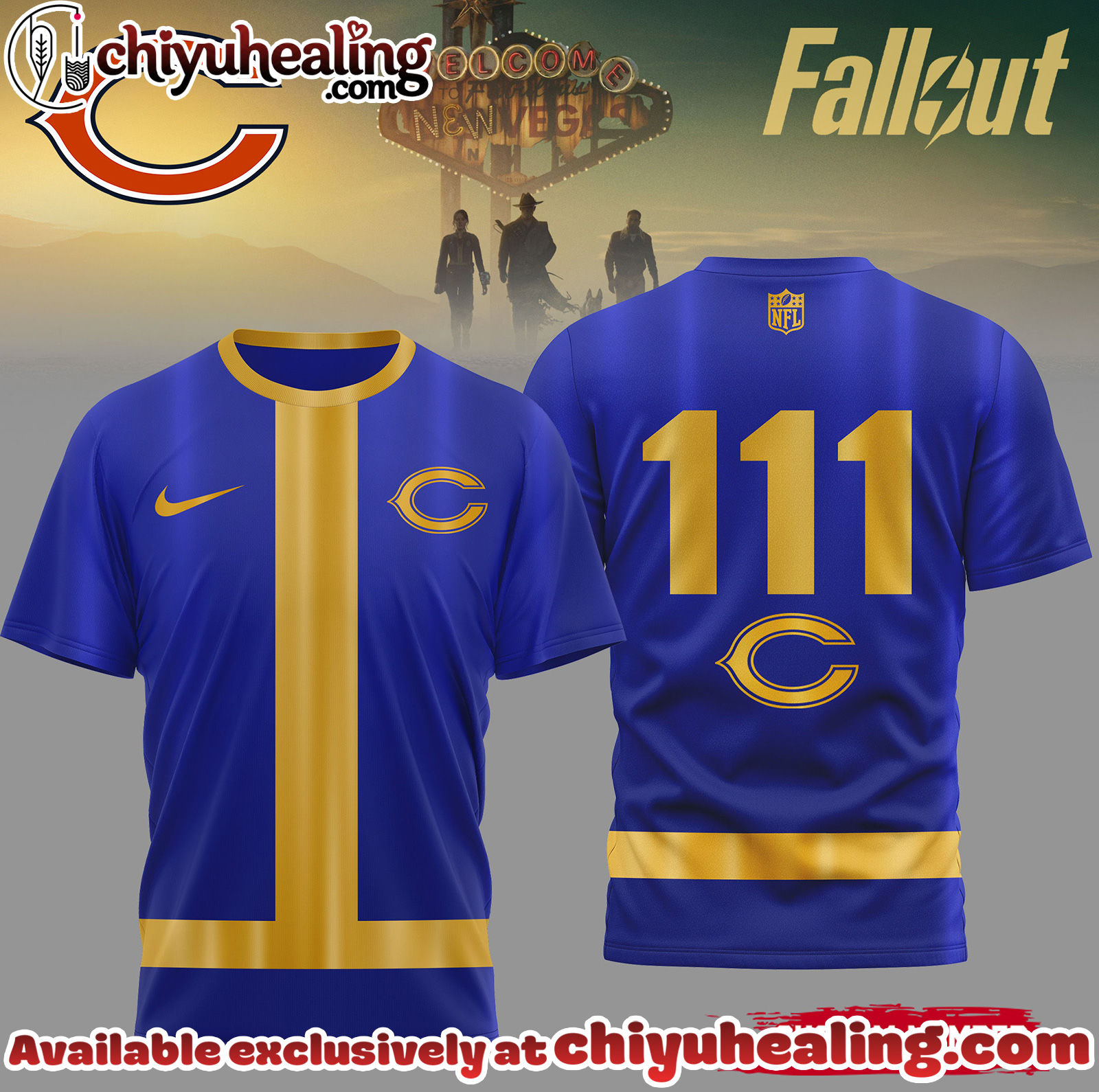 Chicago Bears Premium NFL Fallout 3D Shirt, Hoodie, Sweatshirt