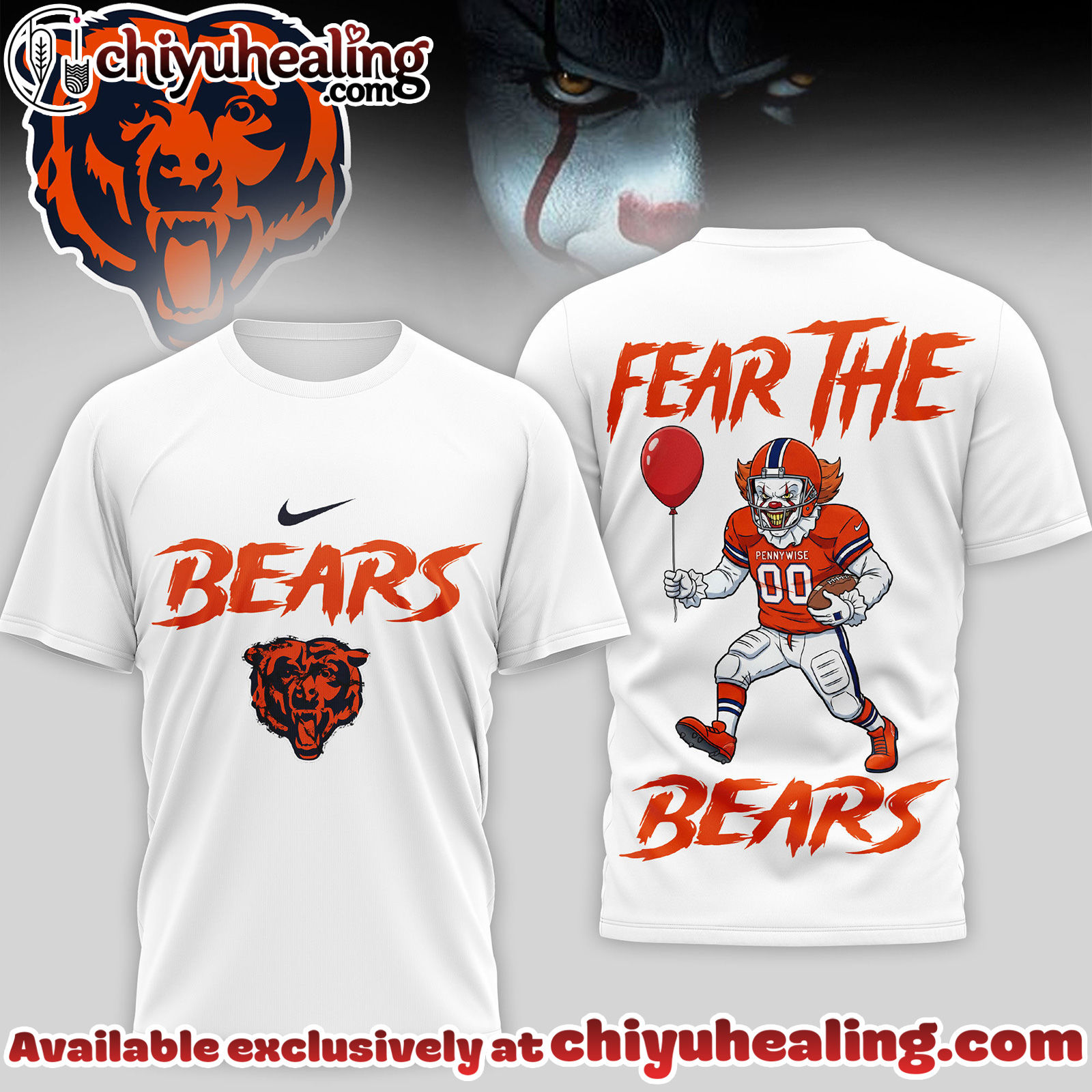 Chicago Bears Premium NFL Pennywise 3D Shirt