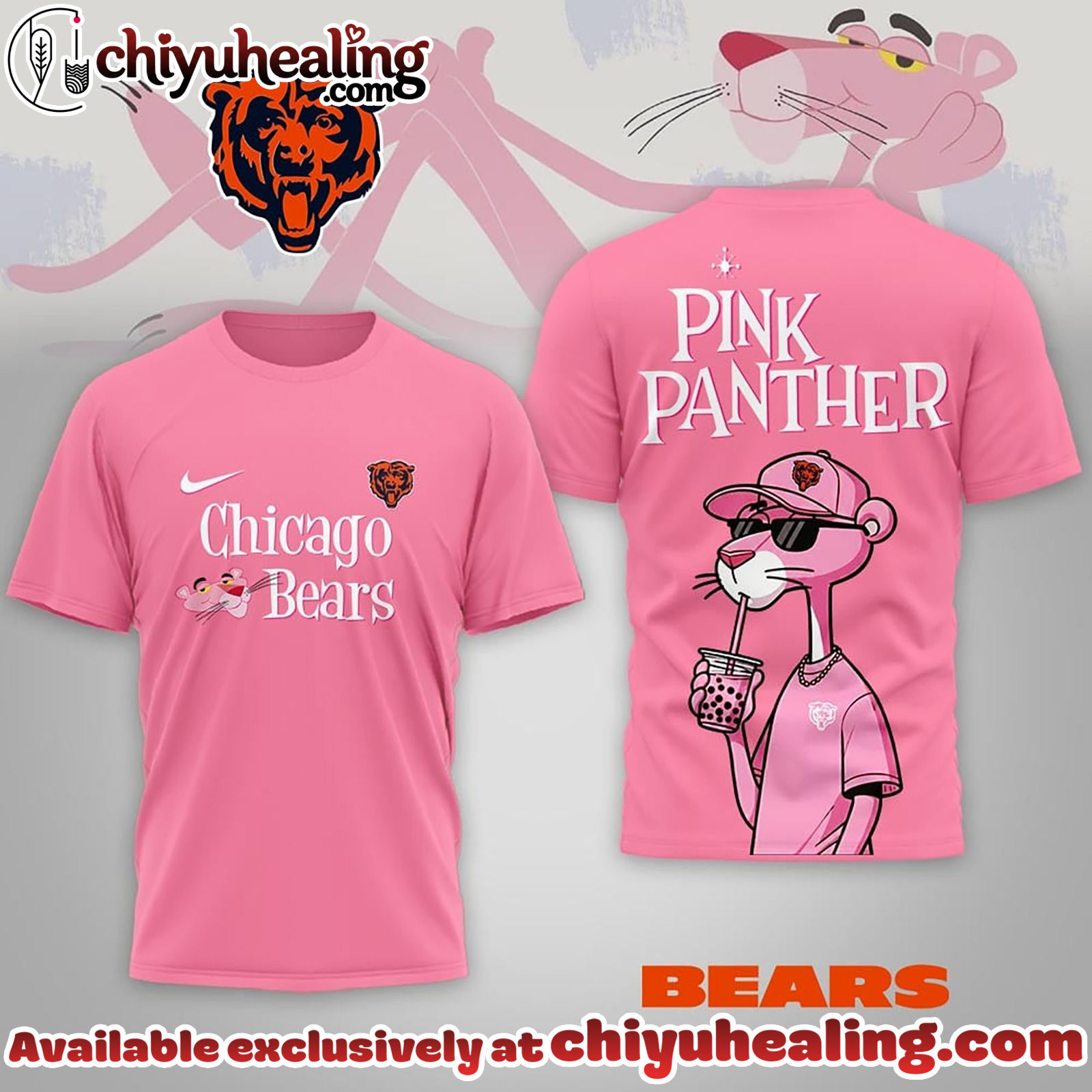 Chicago Bears Premium NFL Pink Panther 3D Shirt, Hoodie, Sweatshirt, All Team NFL