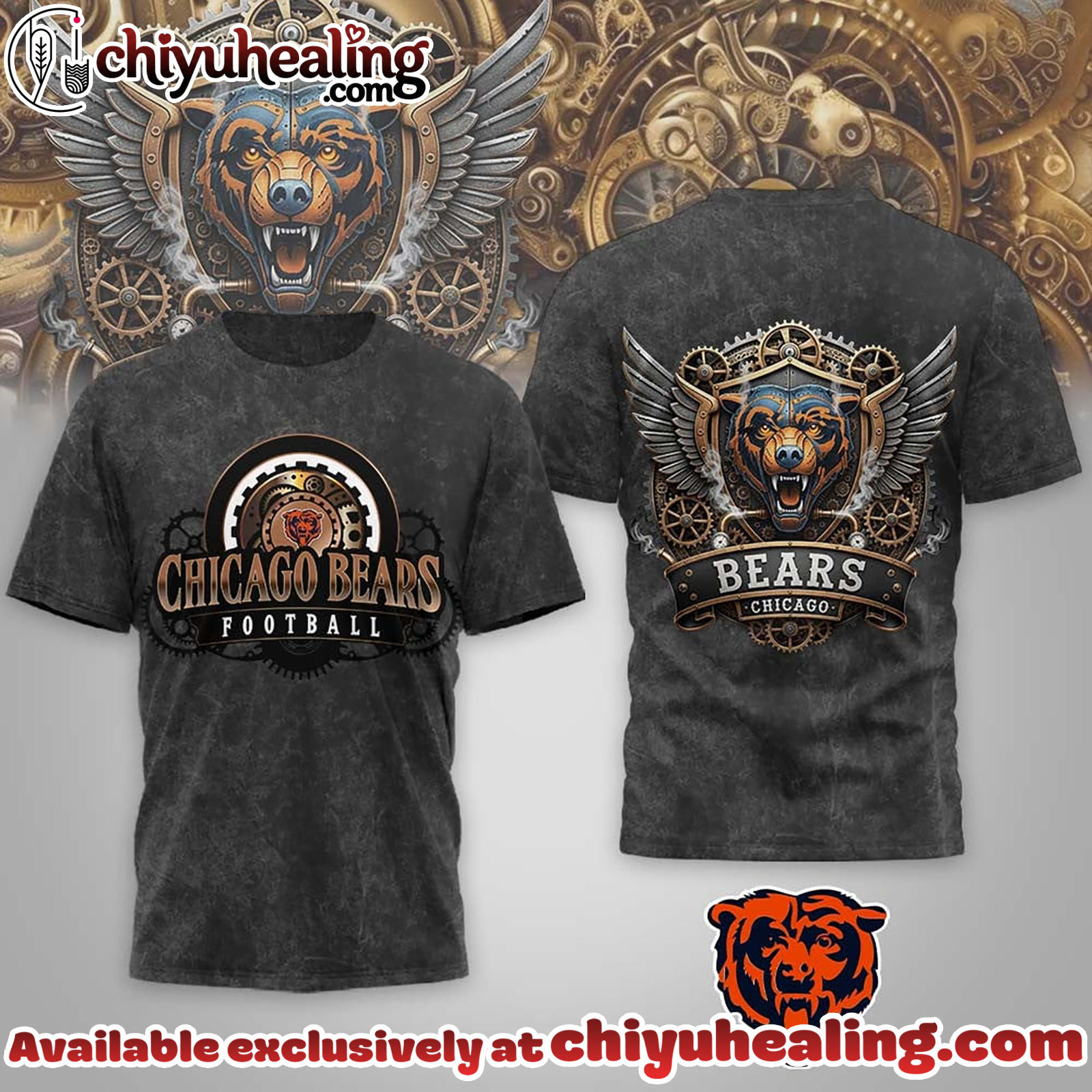 Chicago Bears Premium NFL Steampunk T-shirt