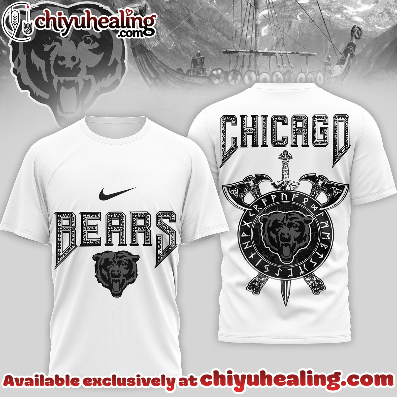 Chicago Bears Premium NFL Viking 3D Shirt, Hoodie, Sweatshirt