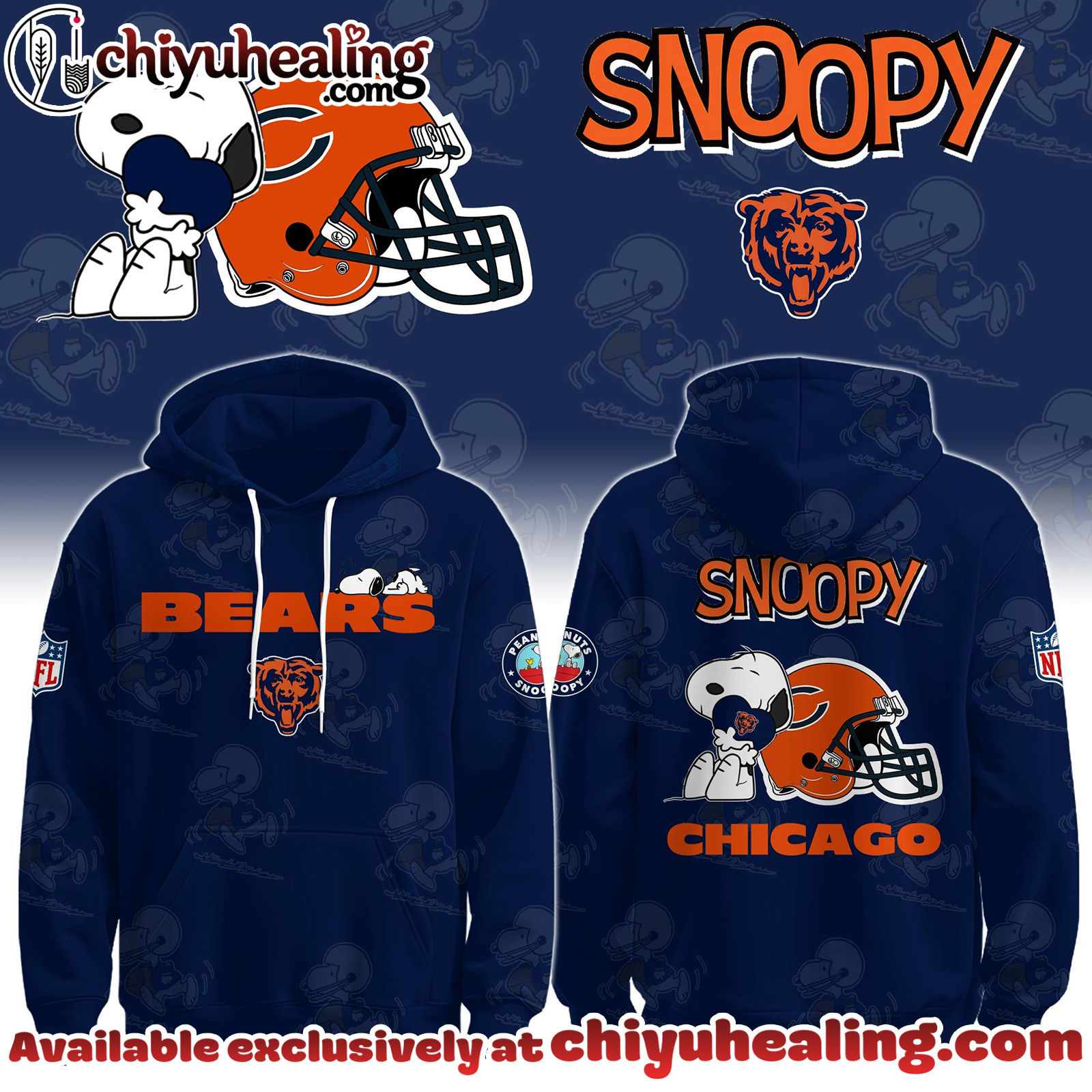 Chicago Bears x Snoopy Hoodie, Sweatshirt, T-shirt Limited Edition - Selling Out Fast