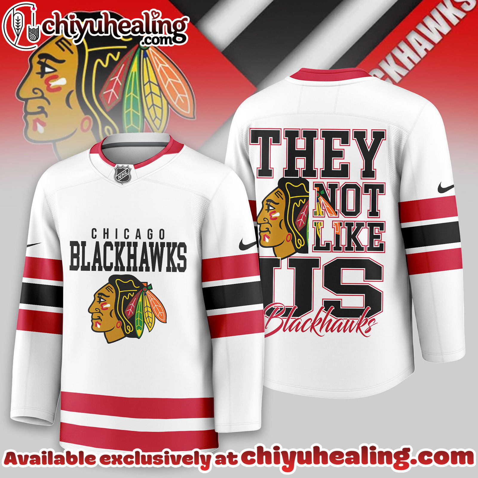 Chicago Blackhawks Premium NHL They Not Like Us Hockey Jersey
