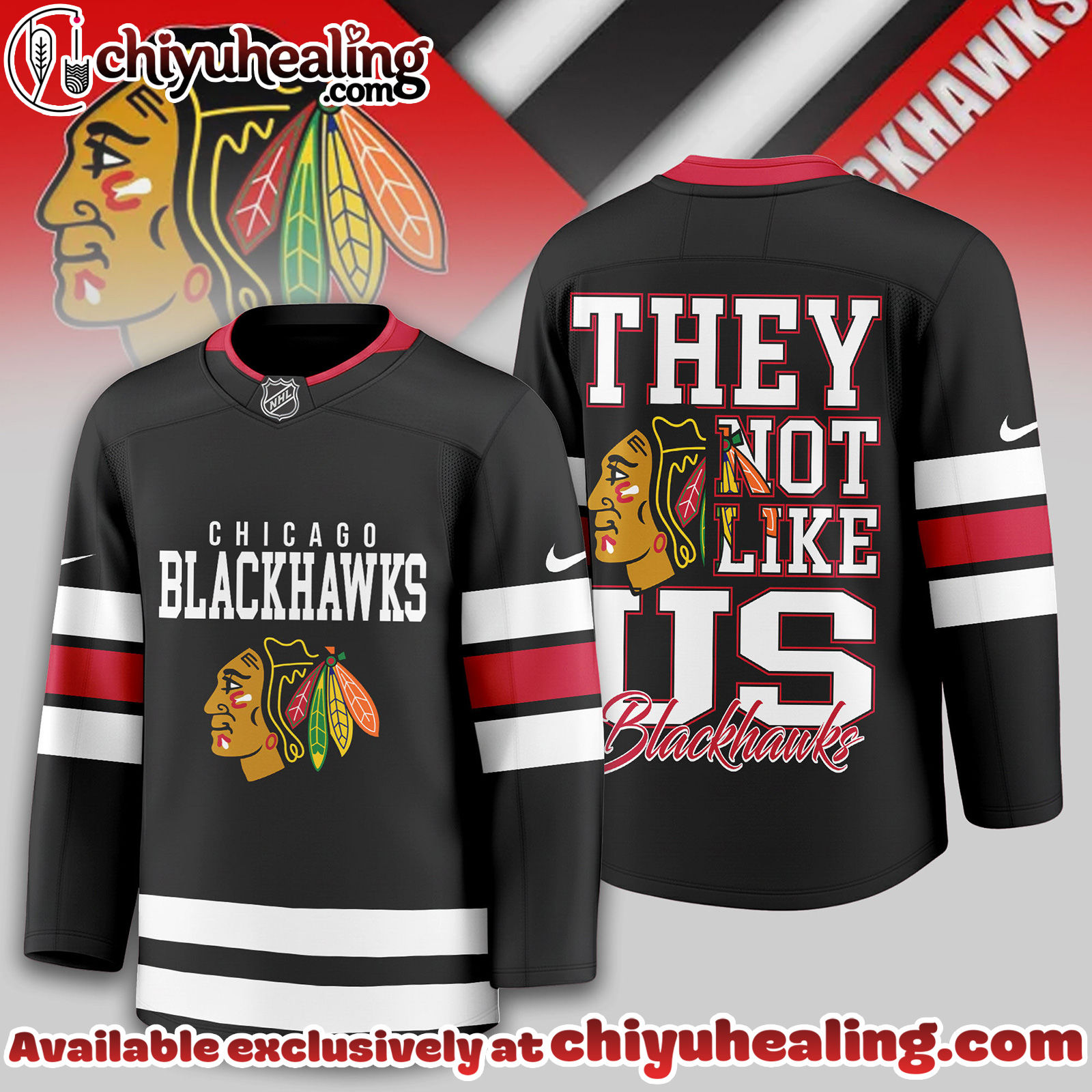 Chicago Blackhawks Premium NHL They Not Like Us Hockey Jersey - Ver 2