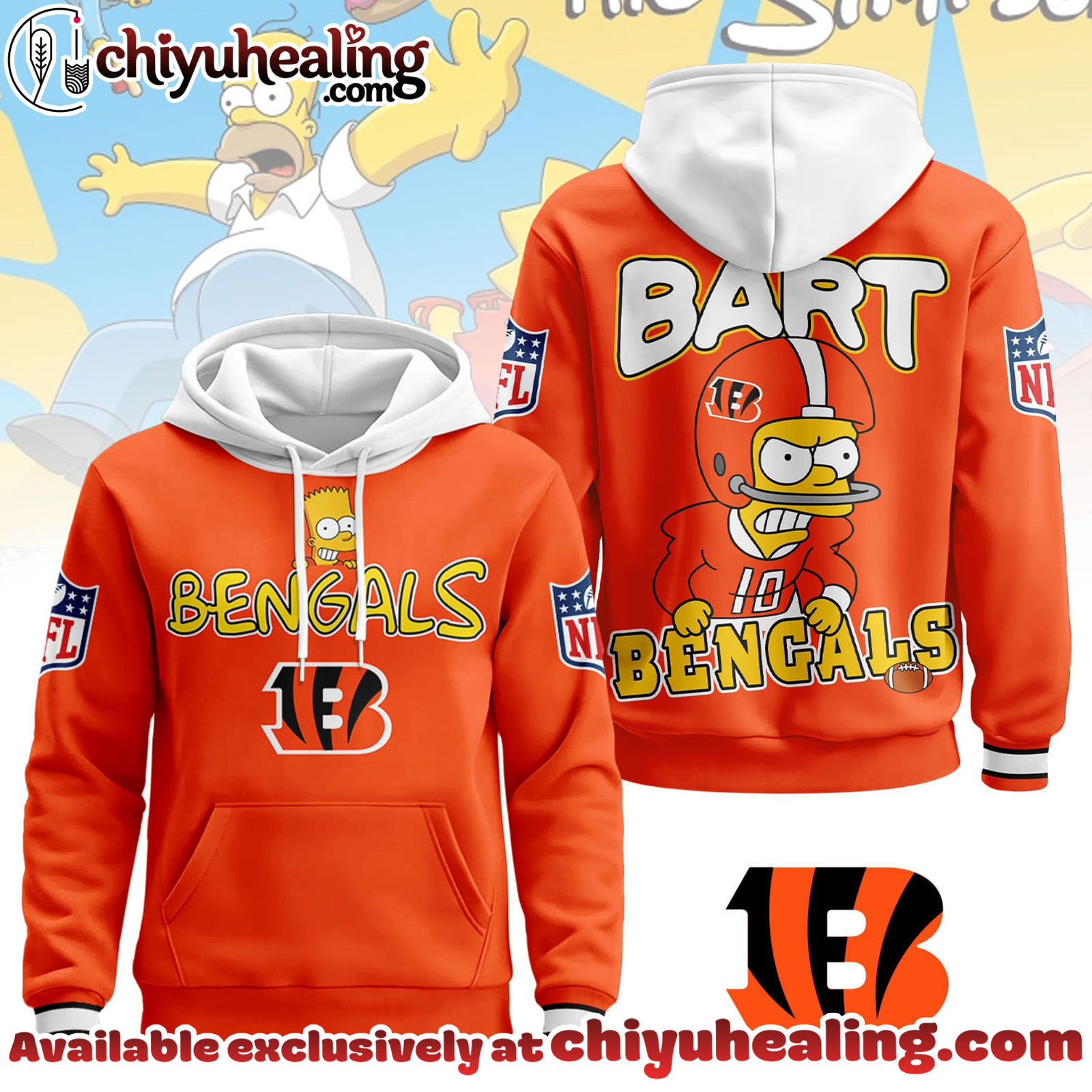 Cincinnati Bengals Premium NFL Bart Simpson Hoodie, Sweatshirt, Tshirt