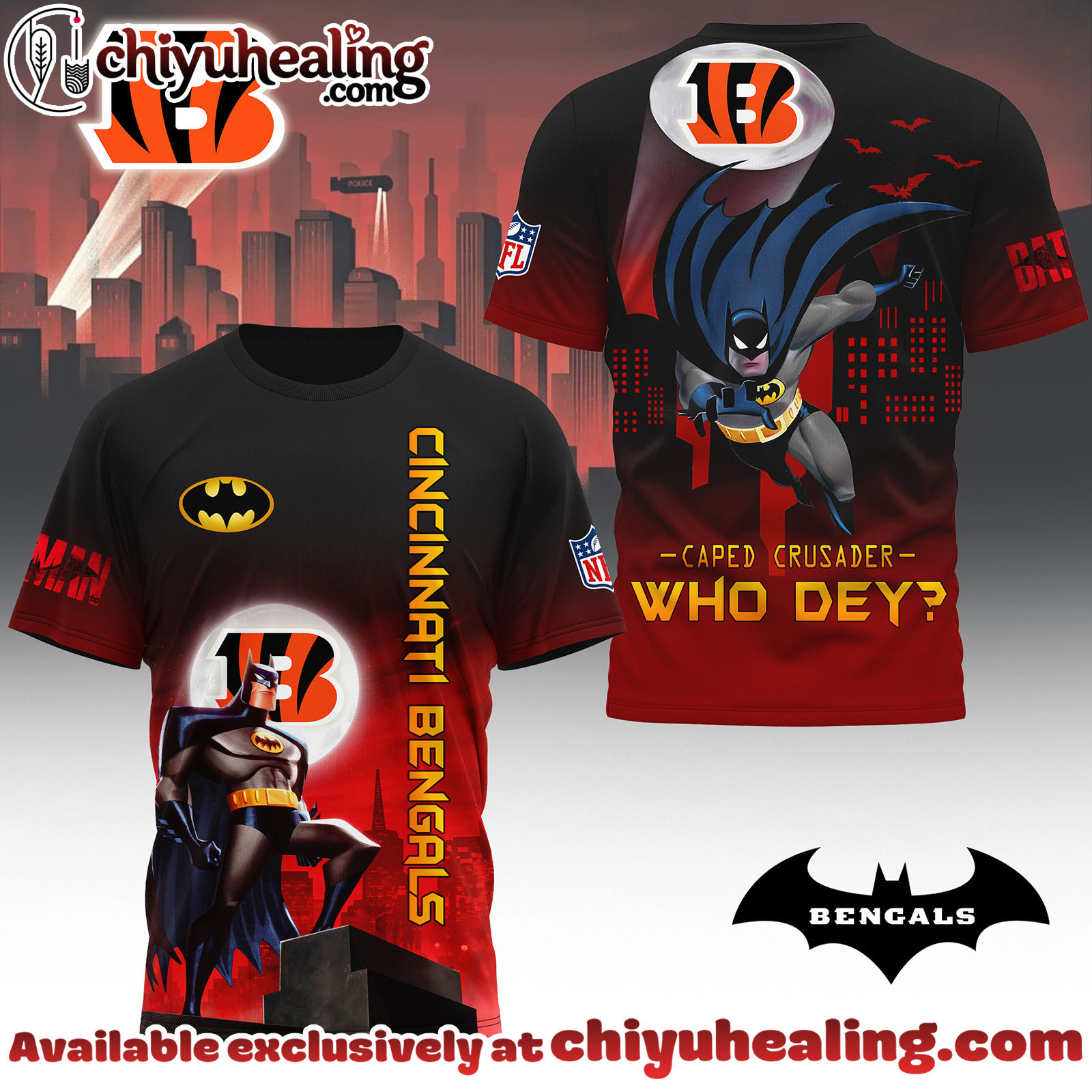 Cincinnati Bengals Premium NFL Caped Crusader 3D Shirt, Hoodie, Sweatshirt, All Team NFL