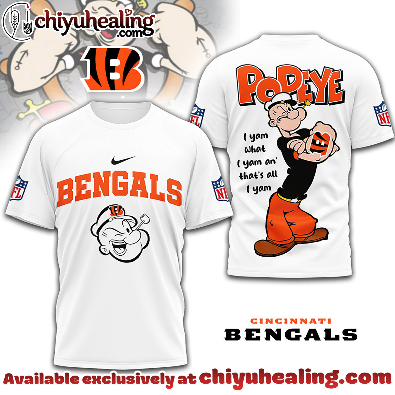 Cincinnati Bengals Premium NFL I Yam What I Yam Shirt, Hoodie, Sweatshirt, All Team NFL