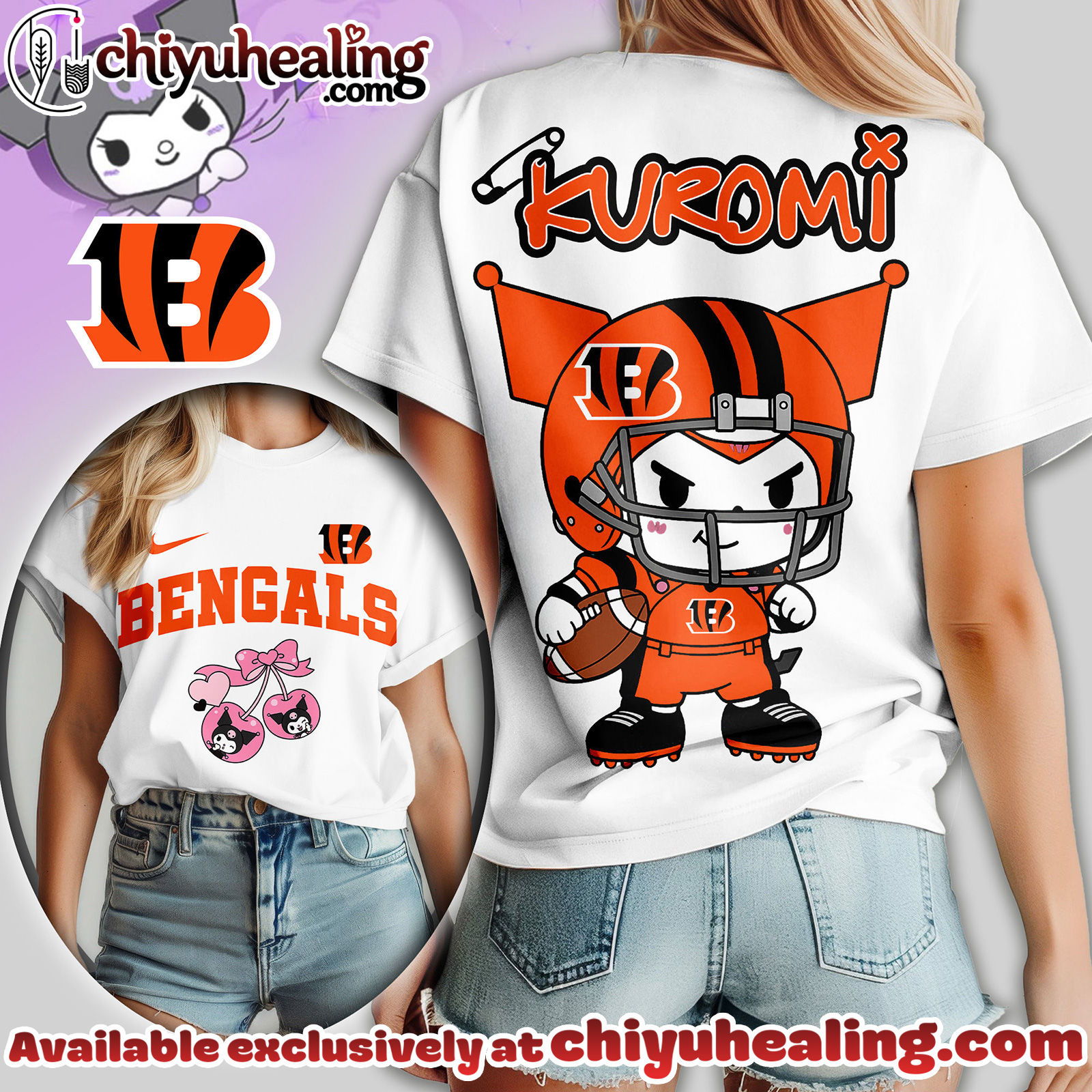 Cincinnati Bengals Premium NFL Kuromi Women Shirt