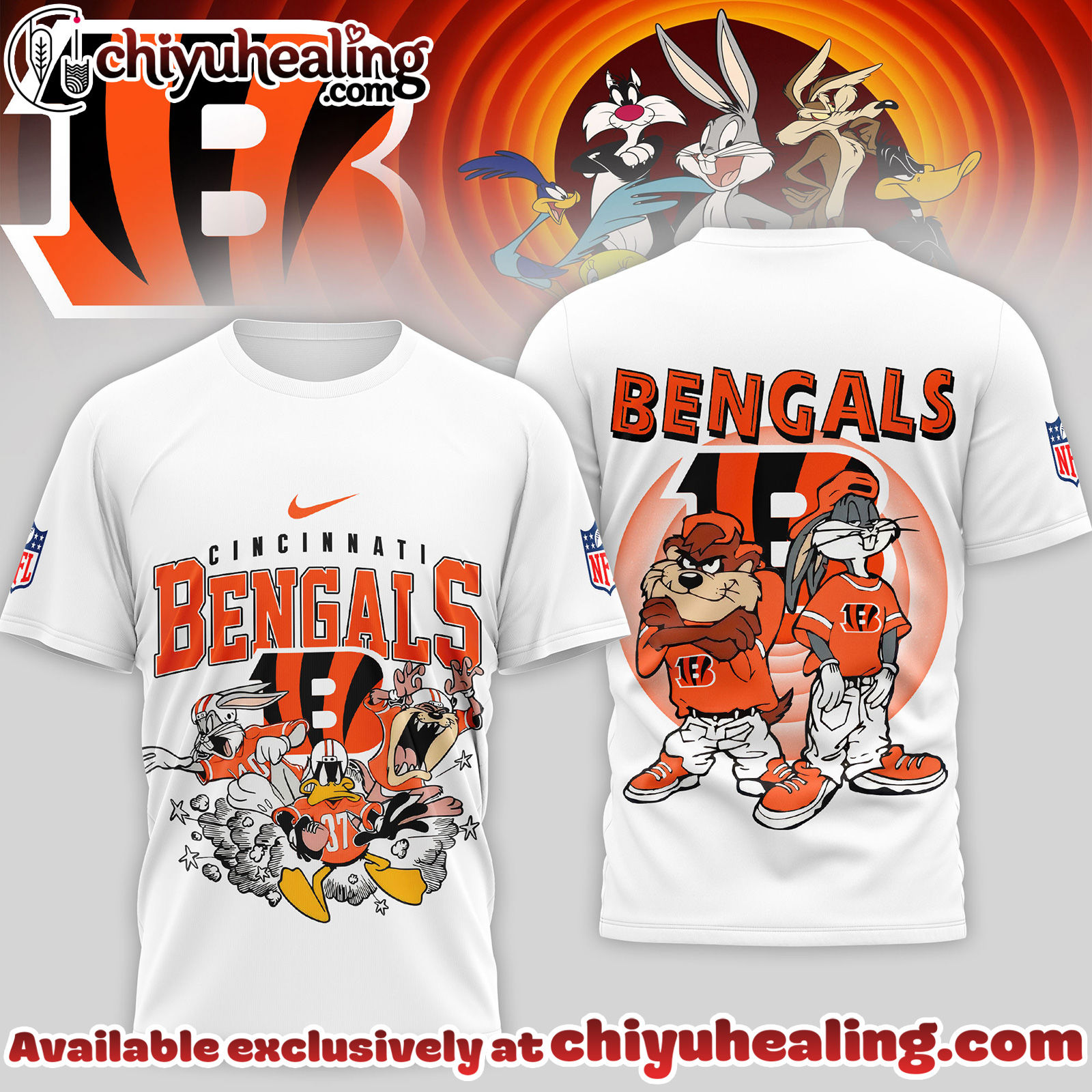 Cincinnati Bengals Premium NFL Looney Tunes 3D Shirt, Hoodie, Sweatshirt, All Team NFL