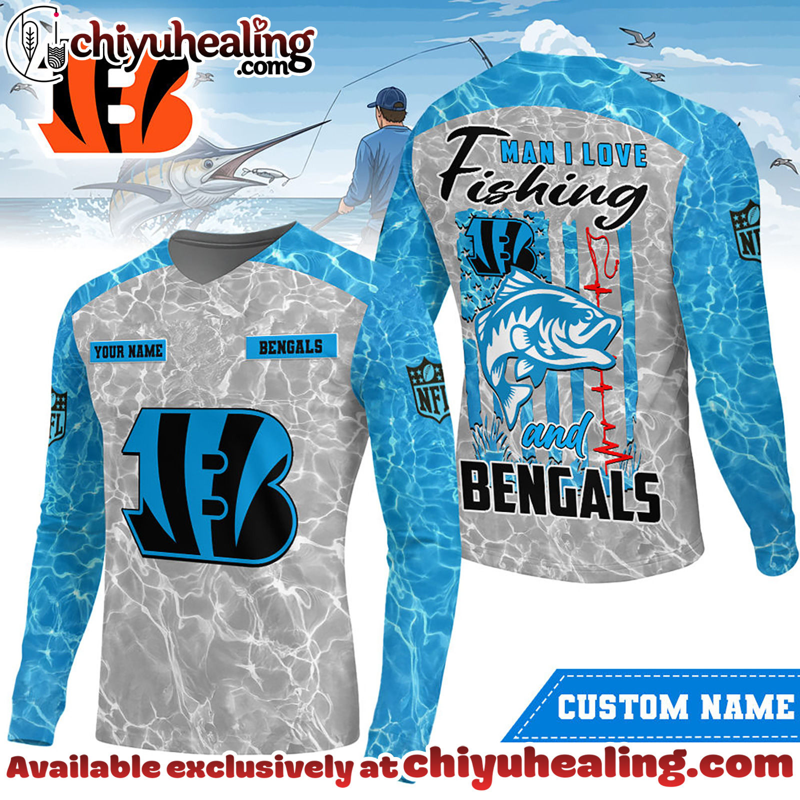 Cincinnati Bengals Premium NFL Love Fishing Long Sleeve Hoodie, T-shirt, Sweatshirt