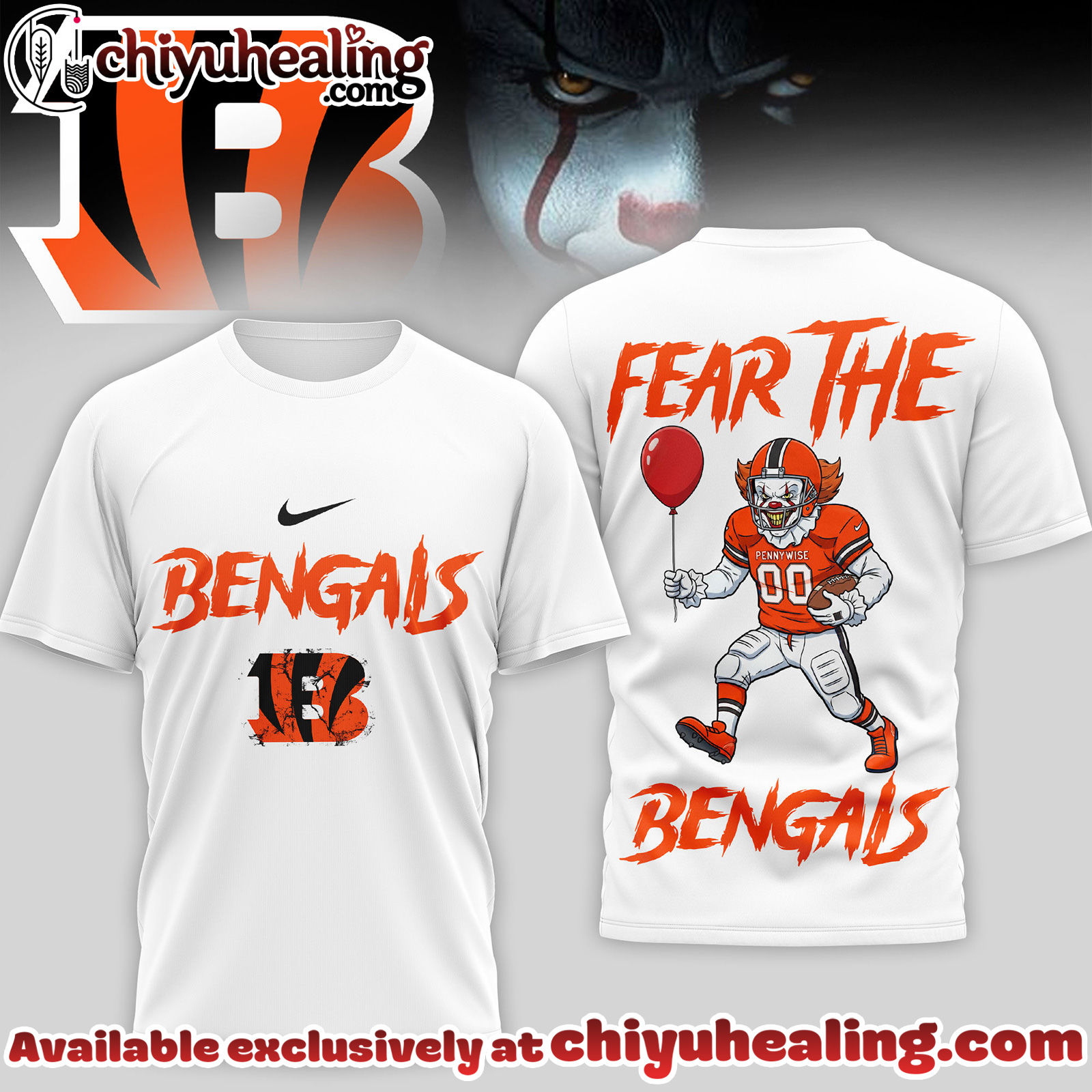Cincinnati Bengals Premium NFL Pennywise 3D Shirt