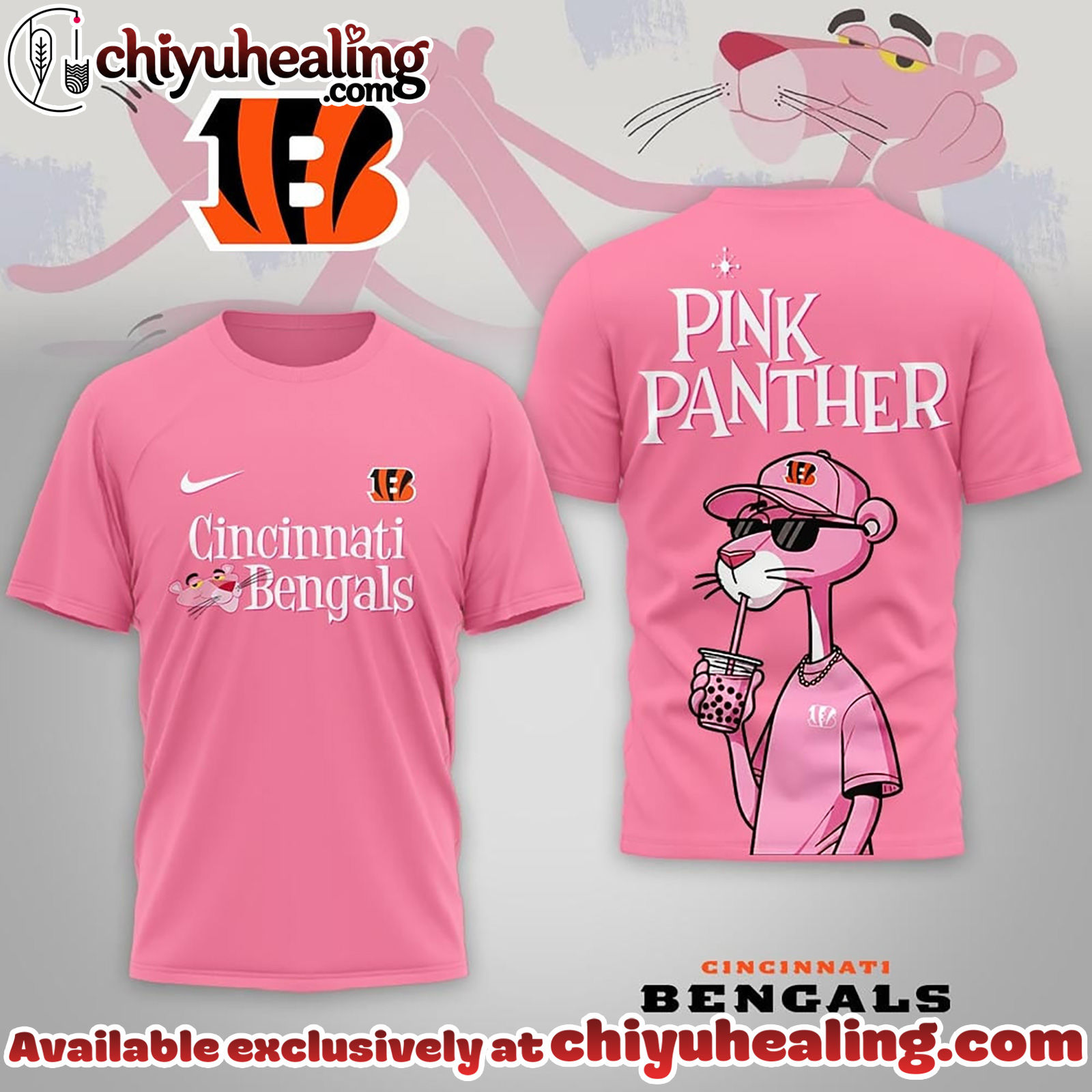 Cincinnati Bengals Premium NFL Pink Panther 3D Shirt, Hoodie, Sweatshirt, All Team NFL