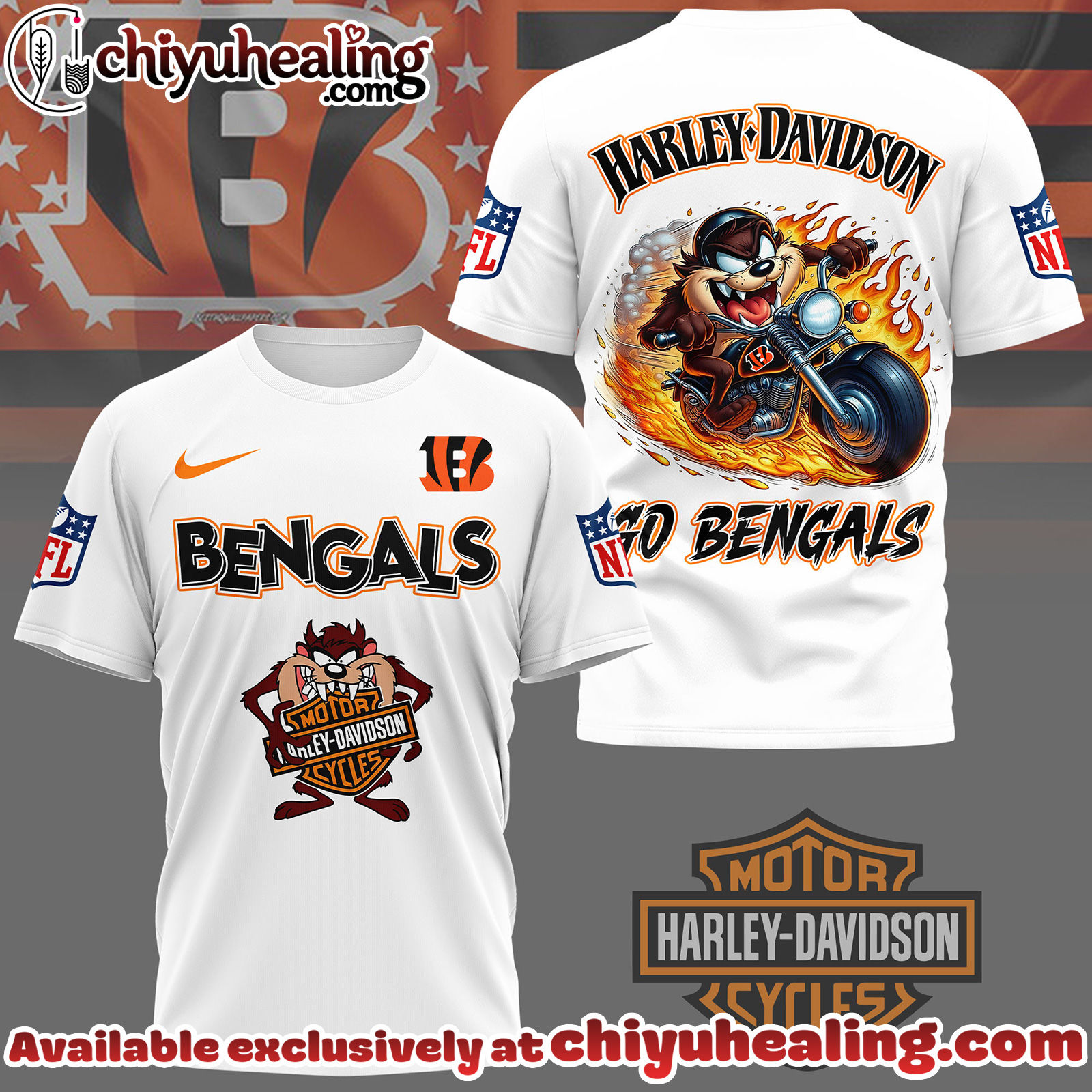 Cincinnati Bengals Premium NFL Taz Looney Tunes 3D Shirt, Hoodie, Sweatshirt, All Team NFL