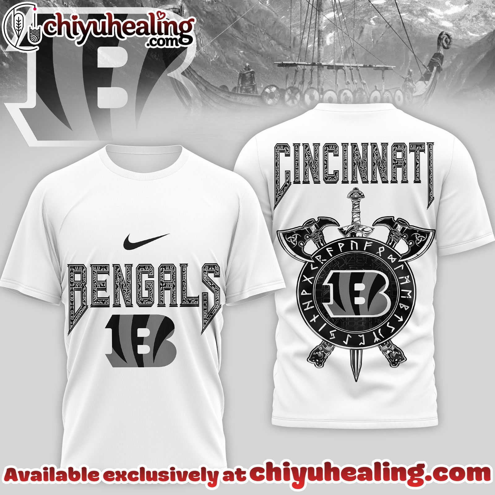 Cincinnati Bengals Premium NFL Viking 3D Shirt, Hoodie, Sweatshirt