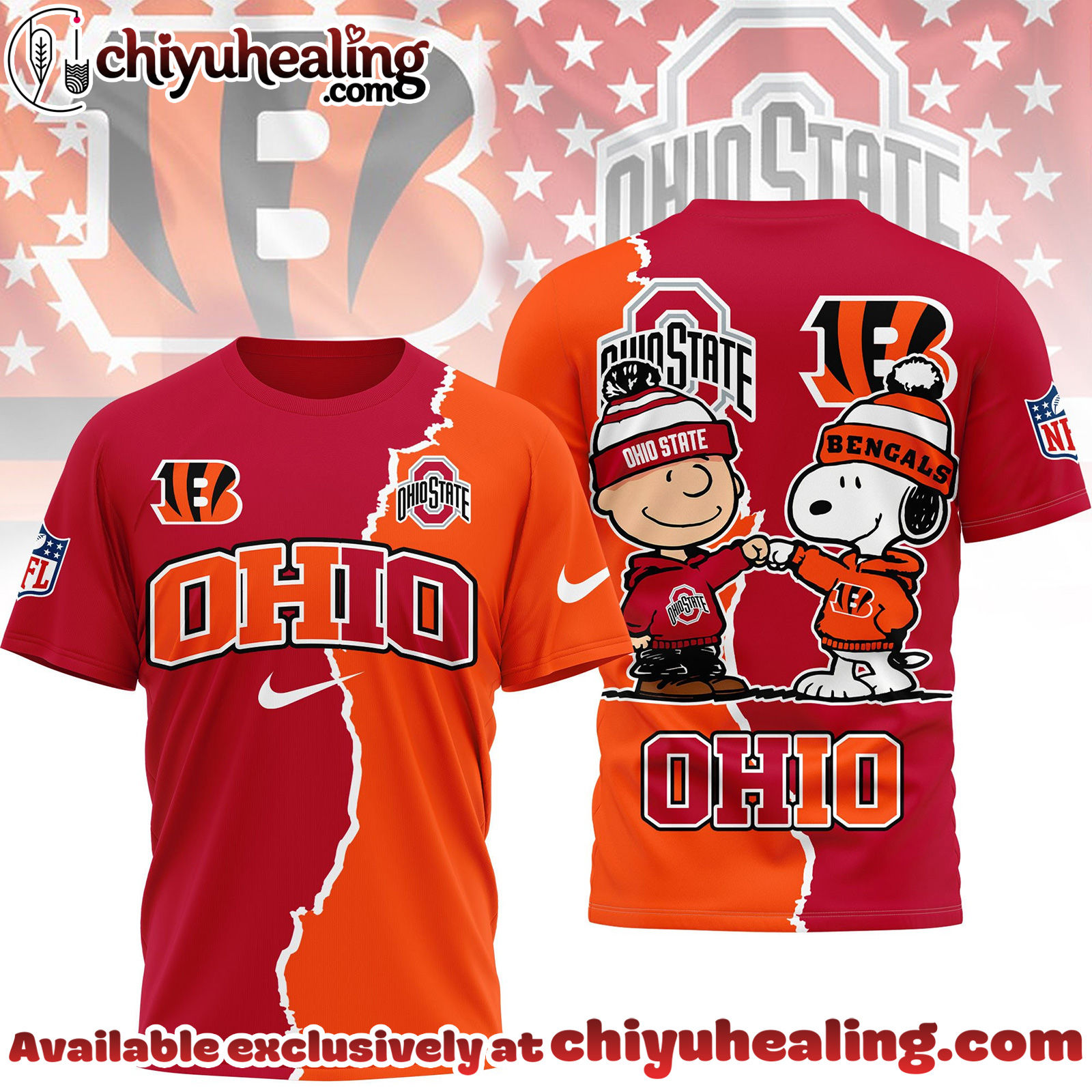 Cincinnati Bengals x Ohio State Buckeyes Premium NFL Team x NCAA Team Fusion 3D Shirt, Hoodie, Sweatshirt