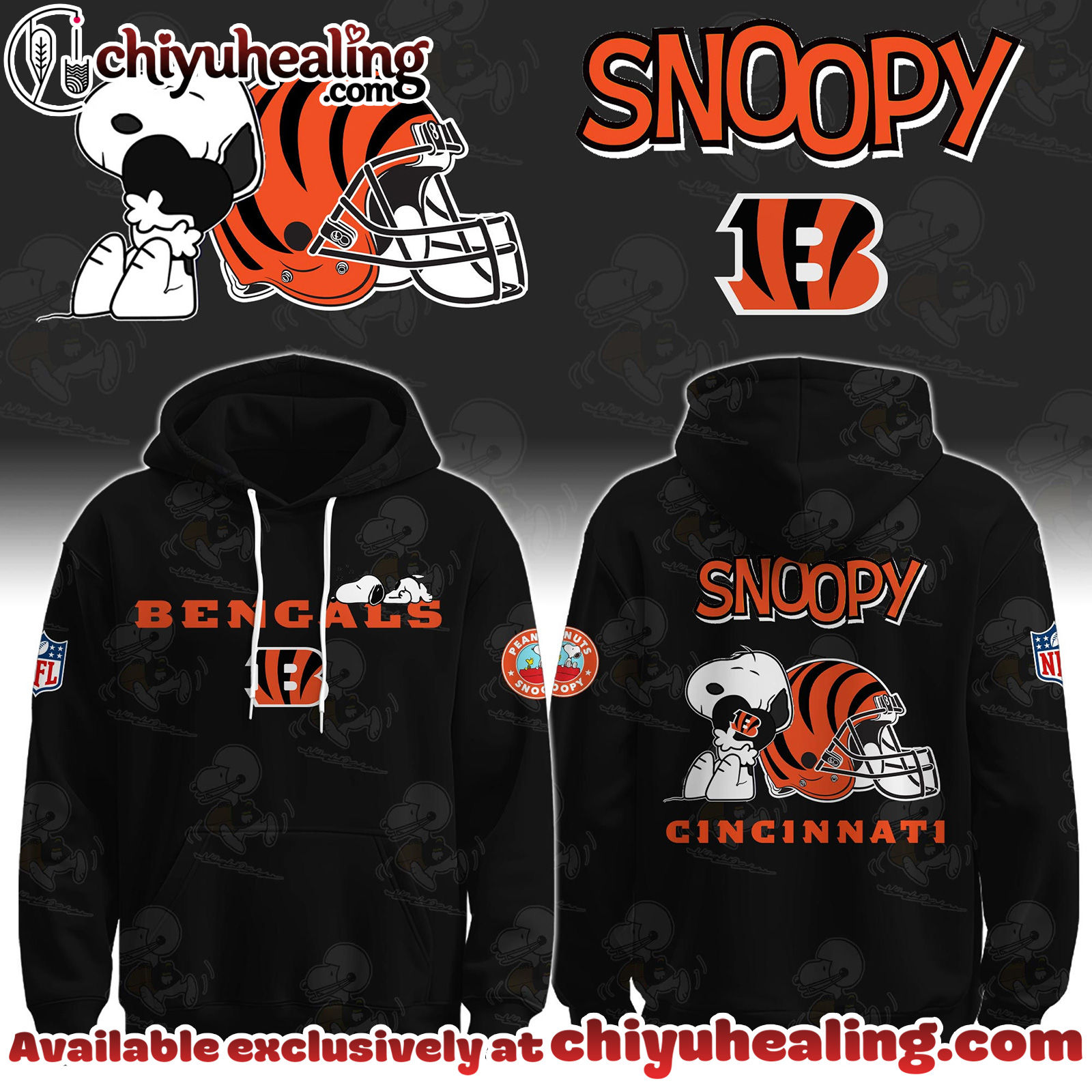 Cincinnati Bengals x Snoopy Hoodie, Sweatshirt, T-shirt Limited Edition - Selling Out Fast