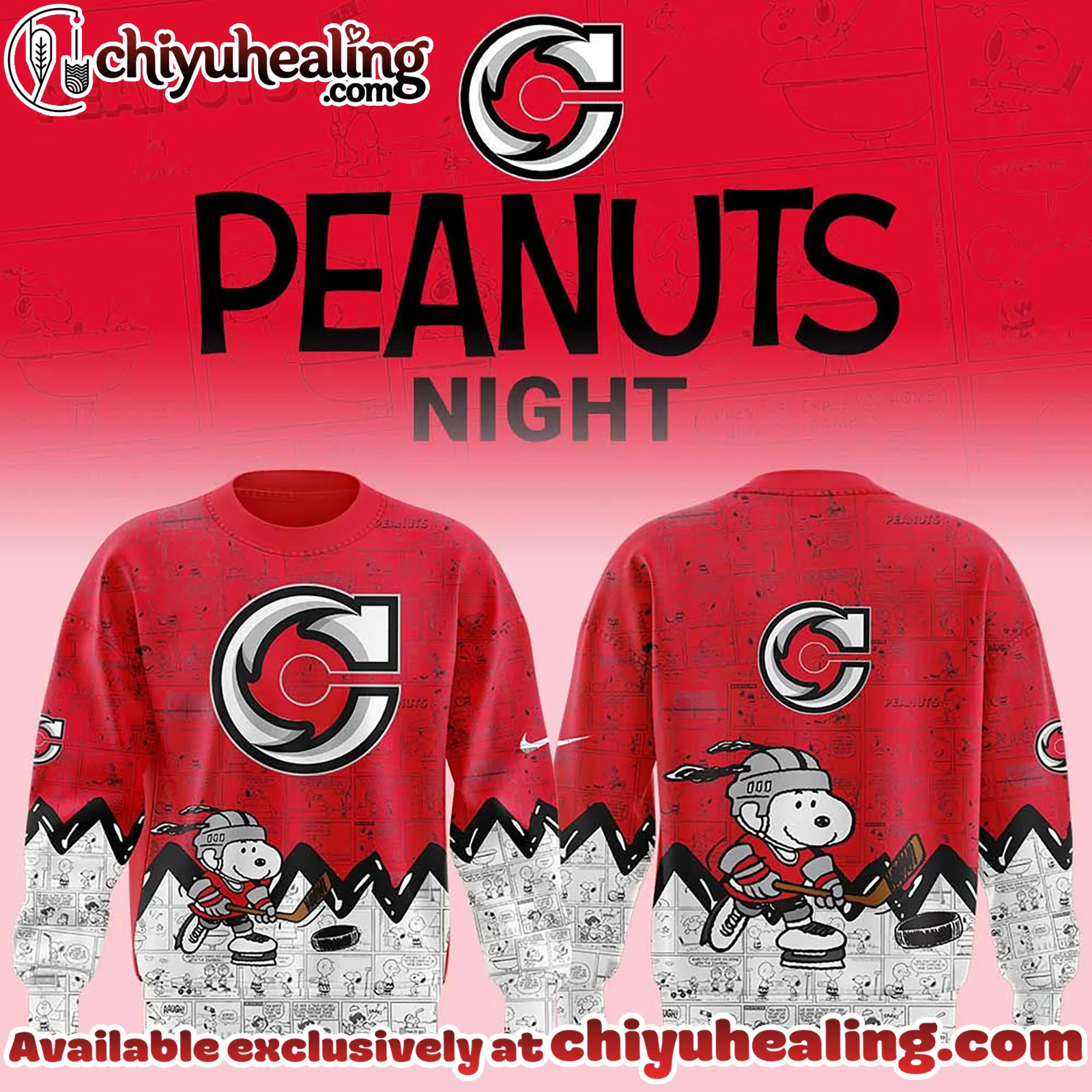 Cincinnati Cyclones Anniversary of Peanuts Sweatshirt, All Team NHL