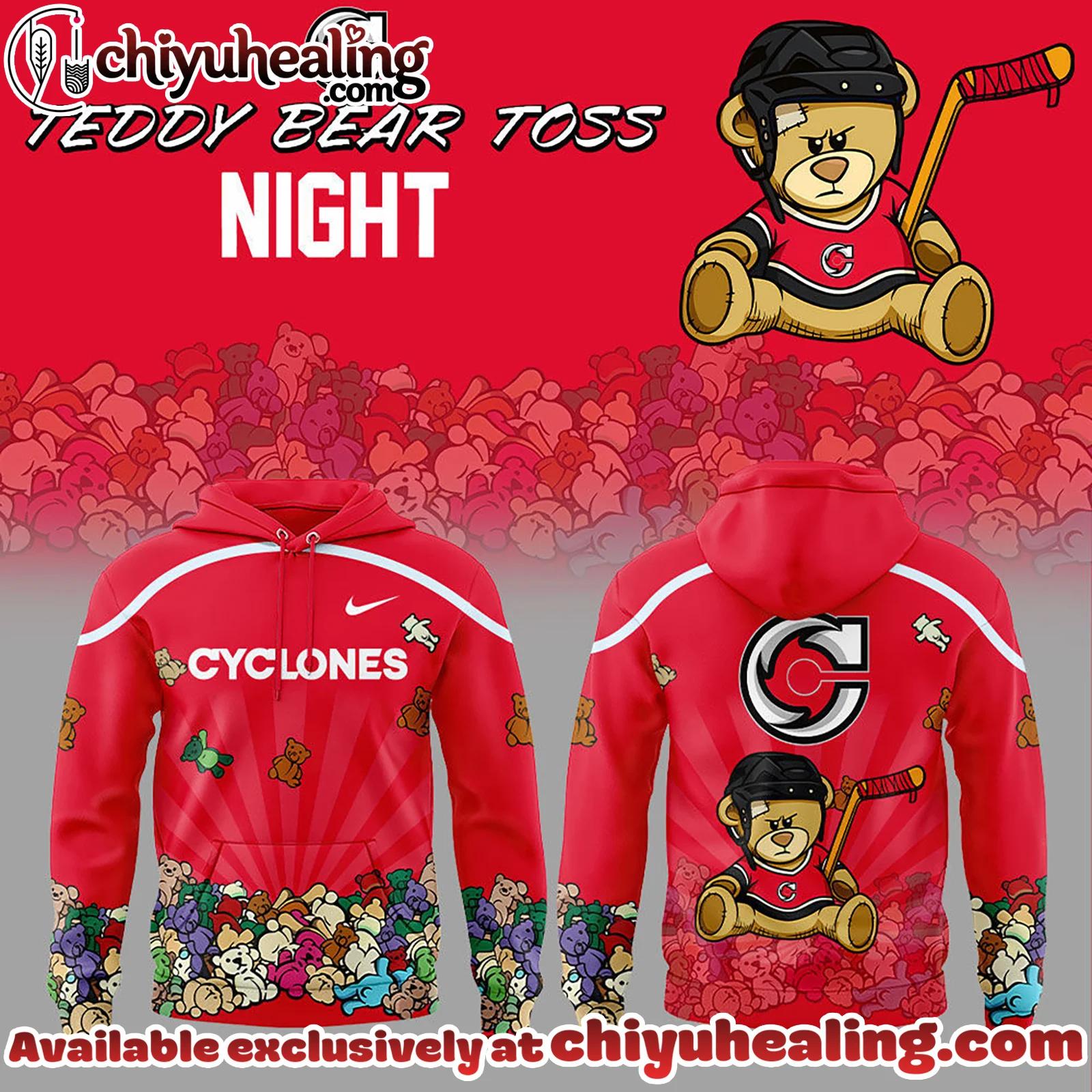 Cincinnati Cyclones x Teddy Bear Toss Night Hoodie, Shirt, Sweatshirt, All Team NHL