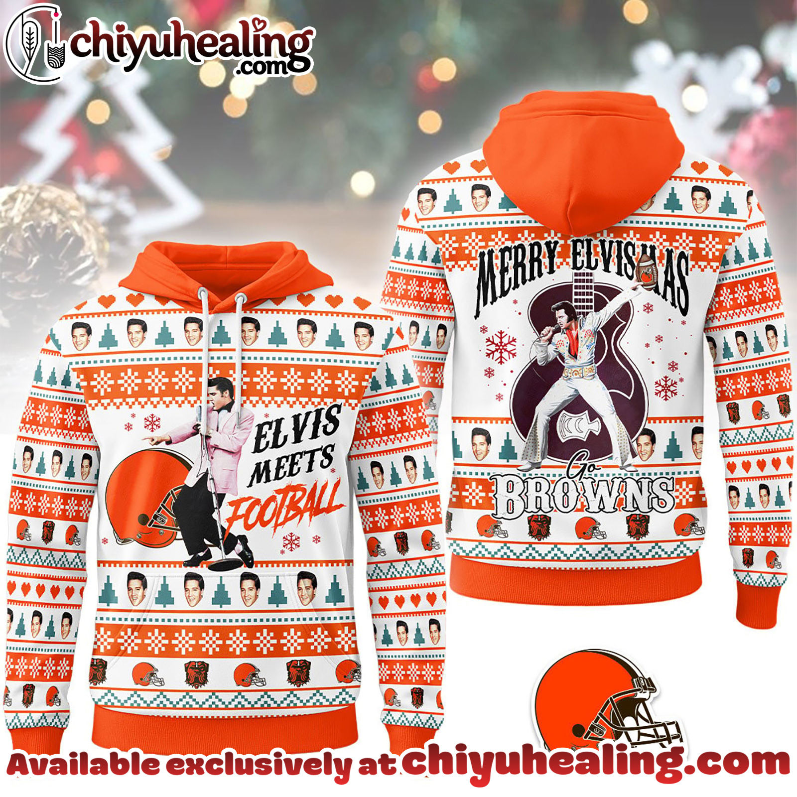 Cleveland Browns Premium NFL Elvis Presley Christmas Hoodie, Sweatshirt, Shirt, All Team NFL