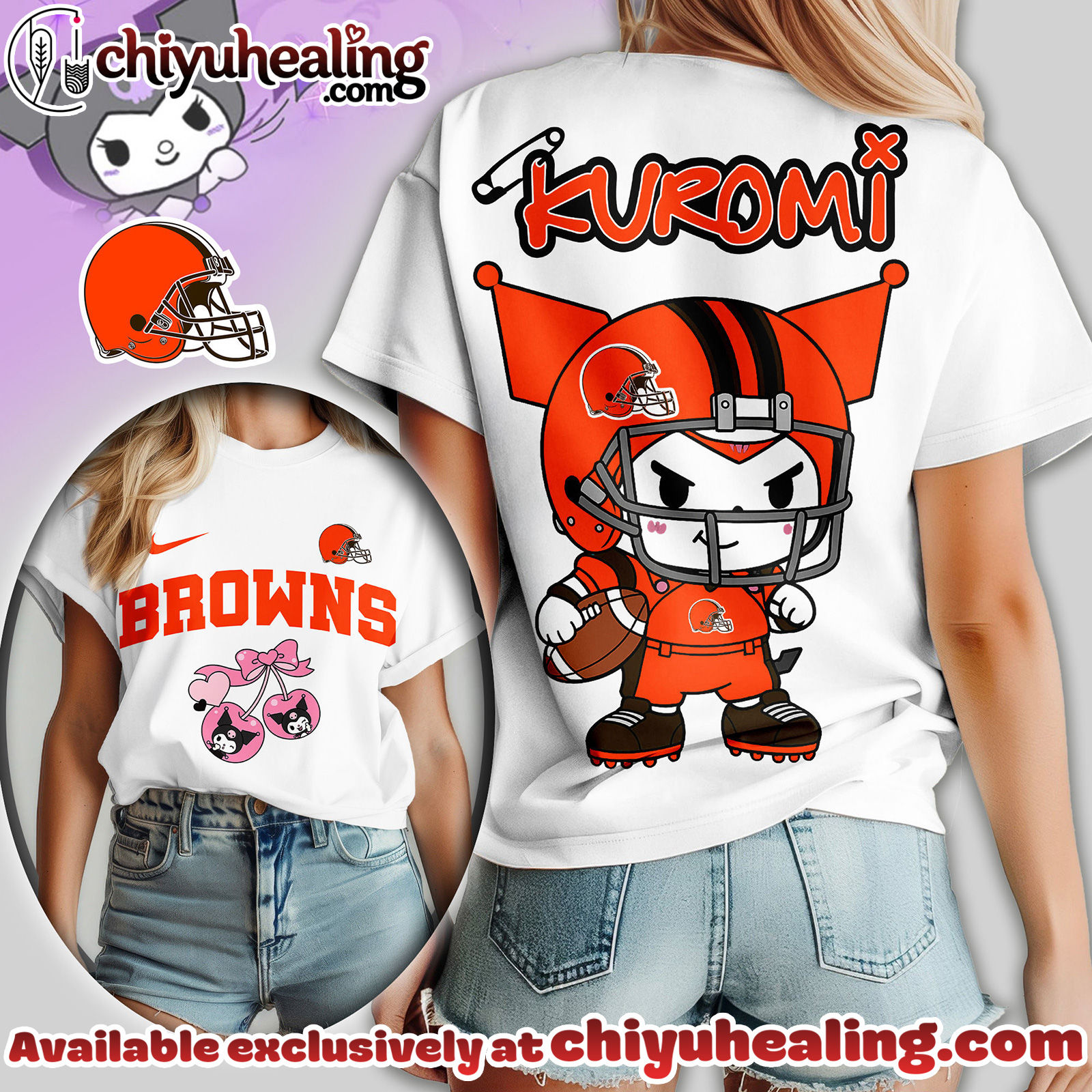 Cleveland Browns Premium NFL Kuromi Women Shirt
