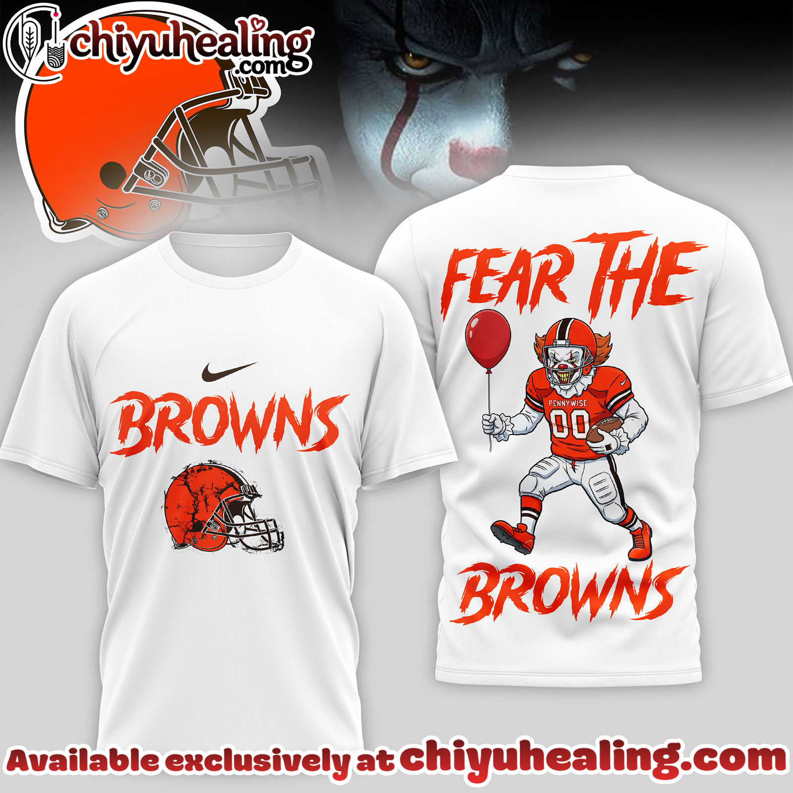 Cleveland Browns Premium NFL Pennywise 3D Shirt