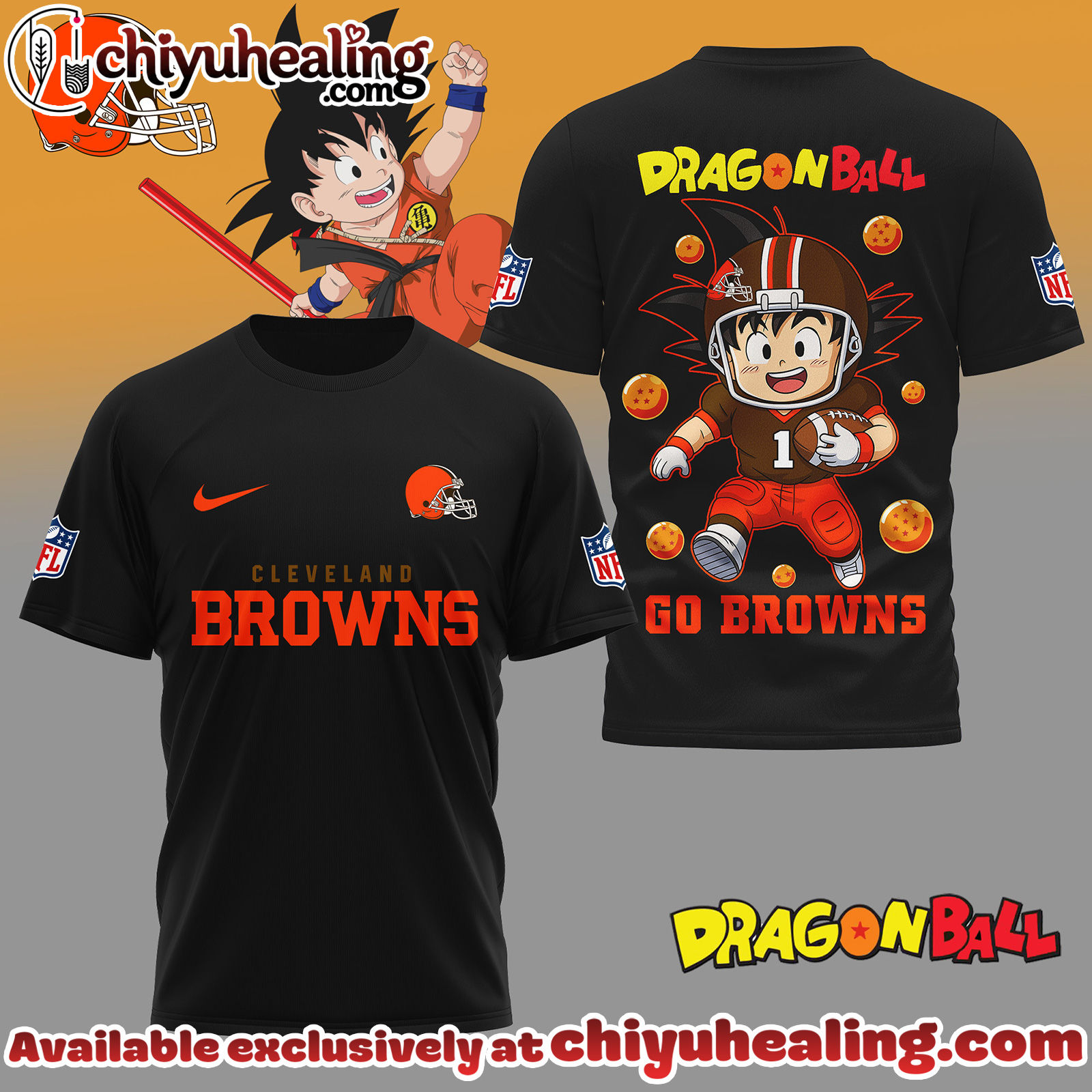 Cleveland Browns Premium NFL Son Goku 3D Shirt, Hoodie, Sweatshirt, All Team NFL
