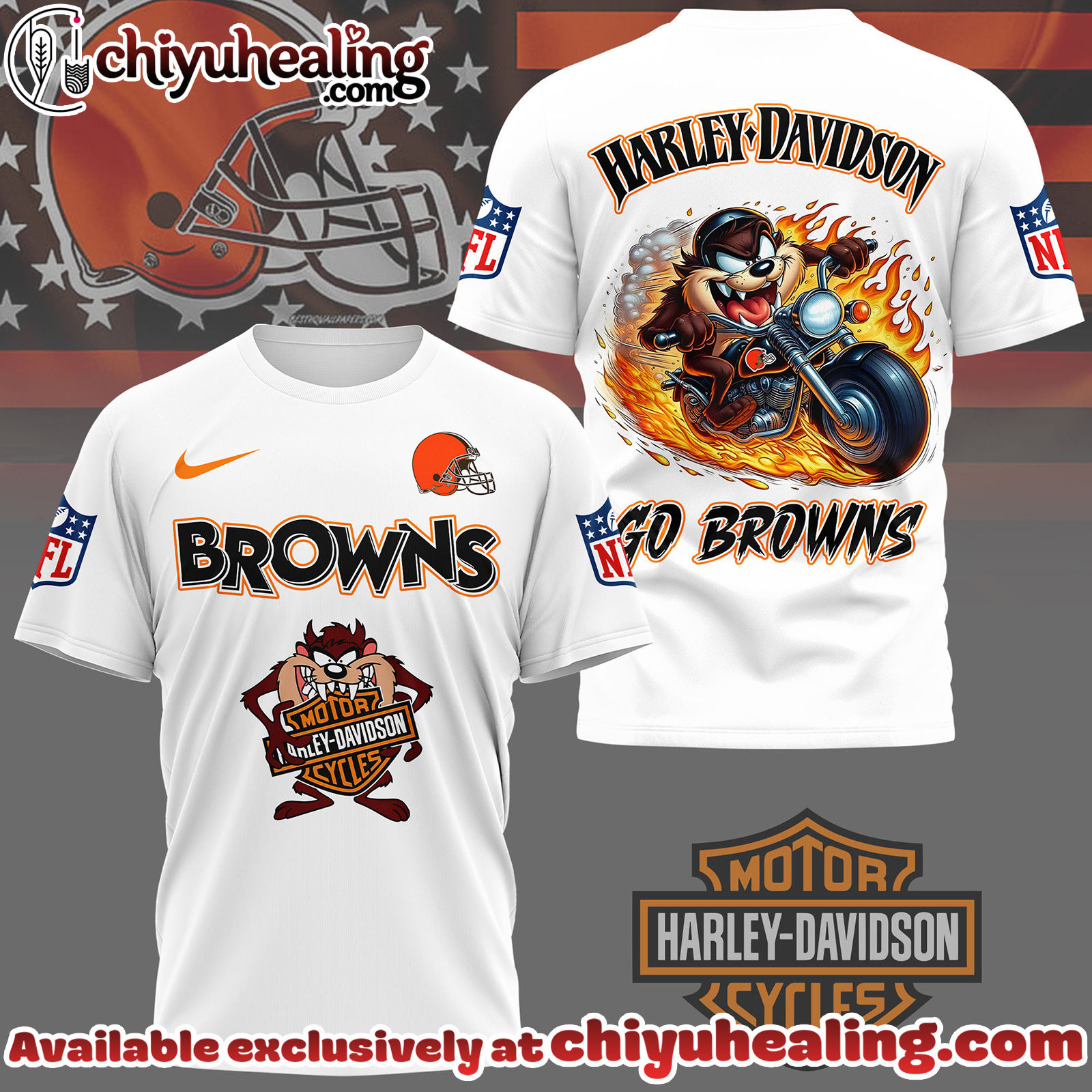 Cleveland Browns Premium NFL Taz Looney Tunes 3D Shirt, Hoodie, Sweatshirt, All Team NFL