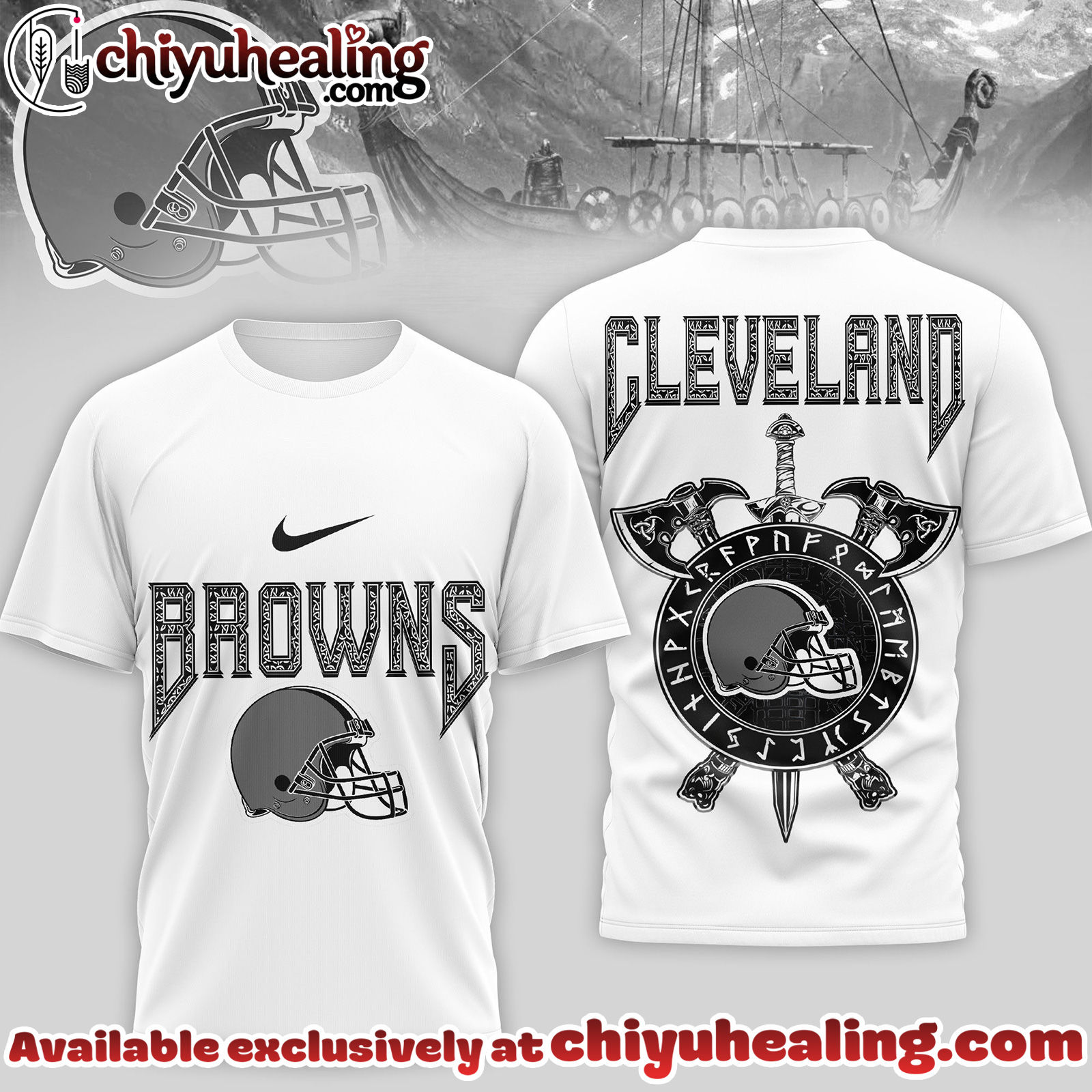 Cleveland Browns Premium NFL Viking 3D Shirt, Hoodie, Sweatshirt