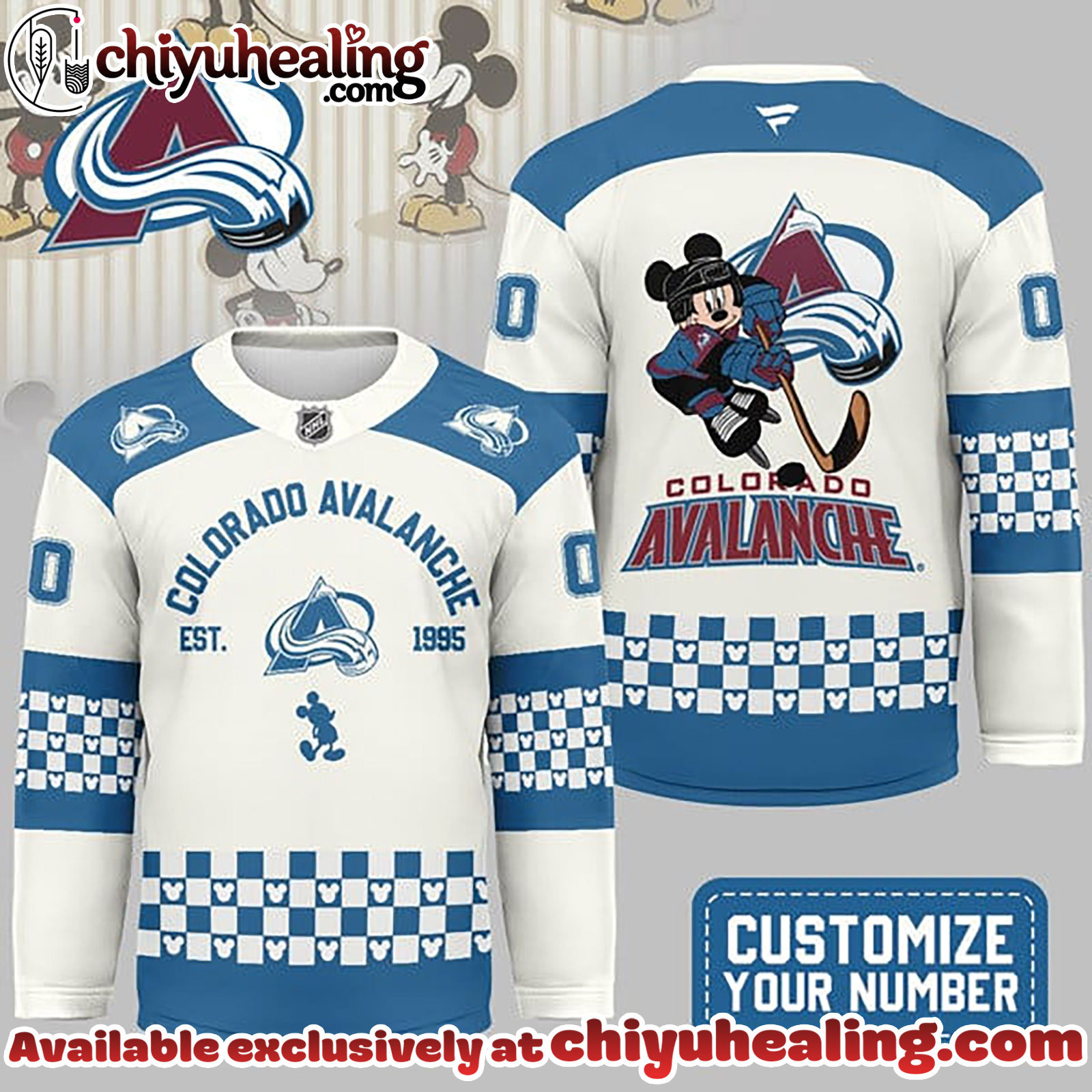 Colorado Avalanche Premium NHL Disney Game Day Hockey Jersey