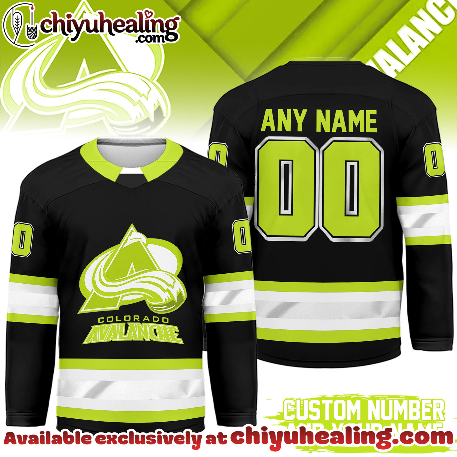 Colorado Avalanche Premium NHL Hi-Vis Hockey Spirit Custom Name and Number Jersey