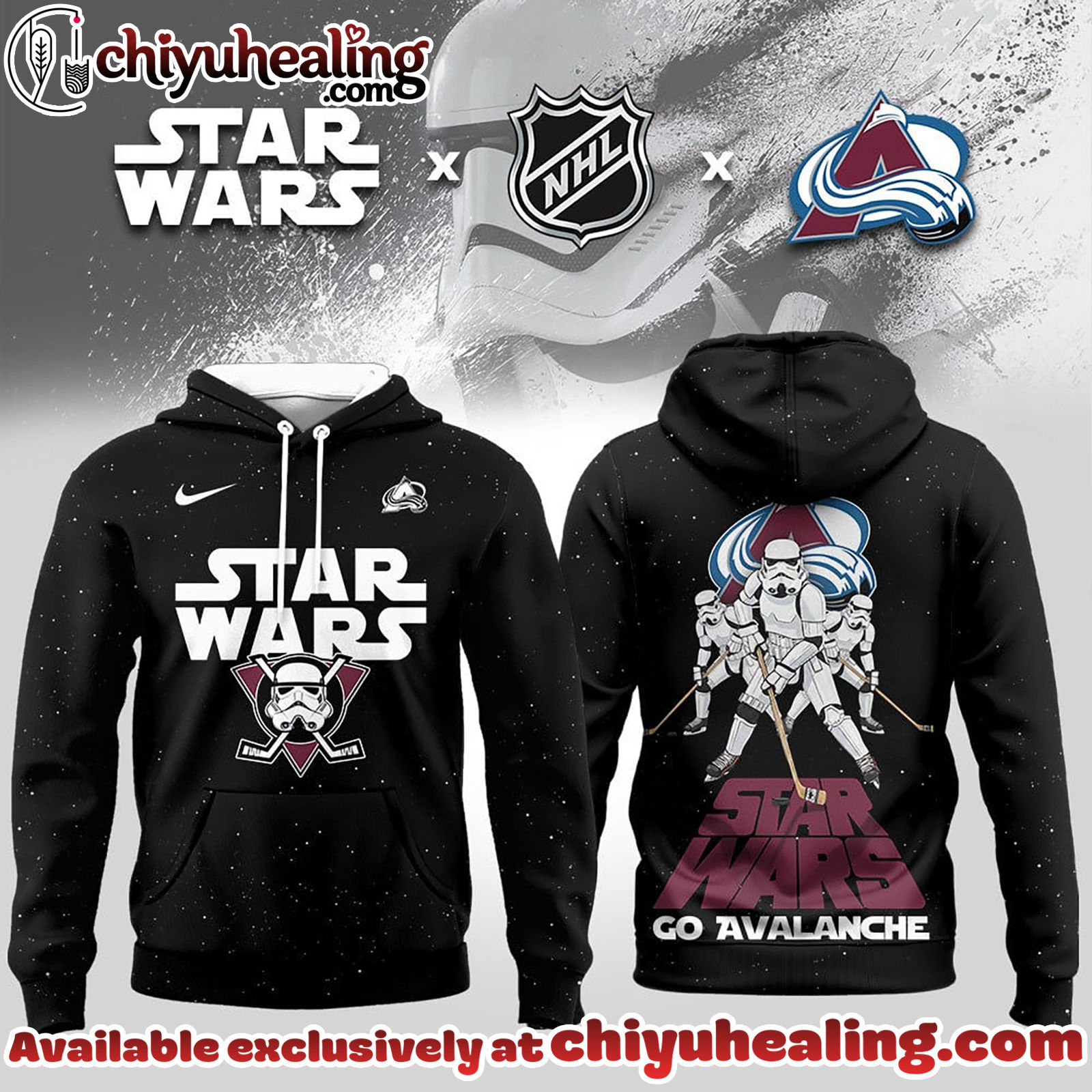 Colorado Avalanche Premium NHL Star Wars Imperial Trooper 3D Hoodie