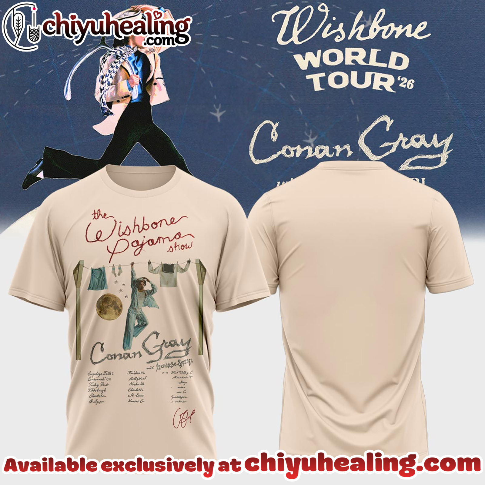 Conan Grays Wishbone World Tour Shirt - Ver 3